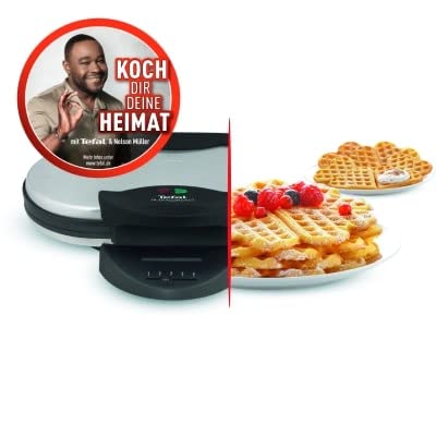 Tefal Doppel-Herzwaffeleisen WM311D, Stufenloser Temperaturregler für Bräunung nach Wunsch, Antihaftbeschichtete Platten, Teigauffang-Vorrichtung, 1200W, 37 x 11.4 x 28.5 cm - Image 7