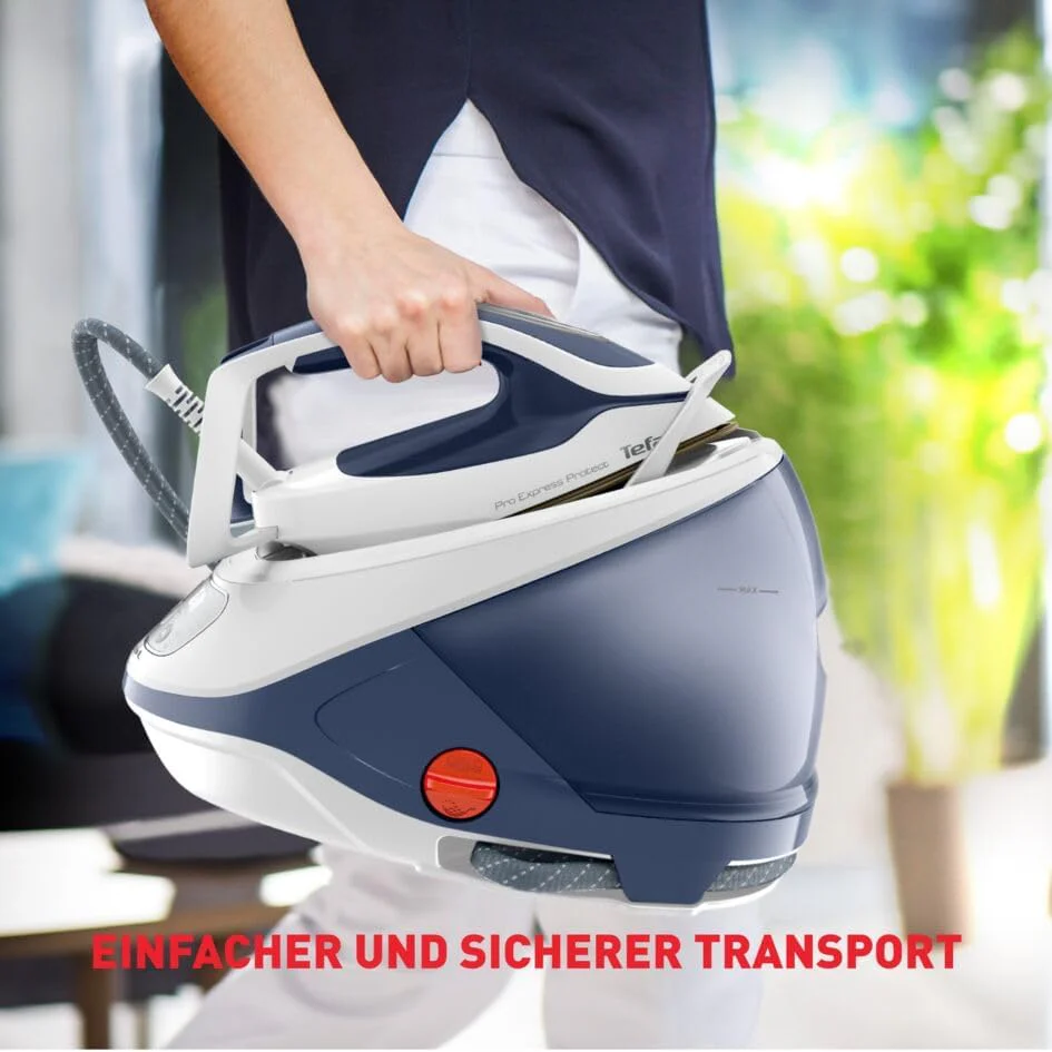 Tefal GV9225 Pro Express Protect Dampfbügelstation | 7,6 Bar Dampfdruck | variable Dampfmenge: 140 g/Min. | Dampfstoß: 550 g/Min. | Anti-Kalk-Kollektor | vertikale Dampffunktion | Blaugrau/Weiß - Image 7