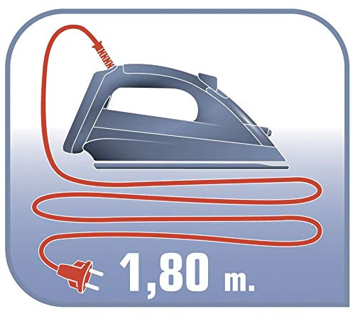 Tefal Trockenbügeleisen Easygliss, 1200W, Bügeleisen ohne Dampf, Durilium Bügelsohlen-Technologie, Thermostat, Bereitschaftsleuchte, extralanges Netzkabel, weiß/dunkelrot, FS4030 - Image 6