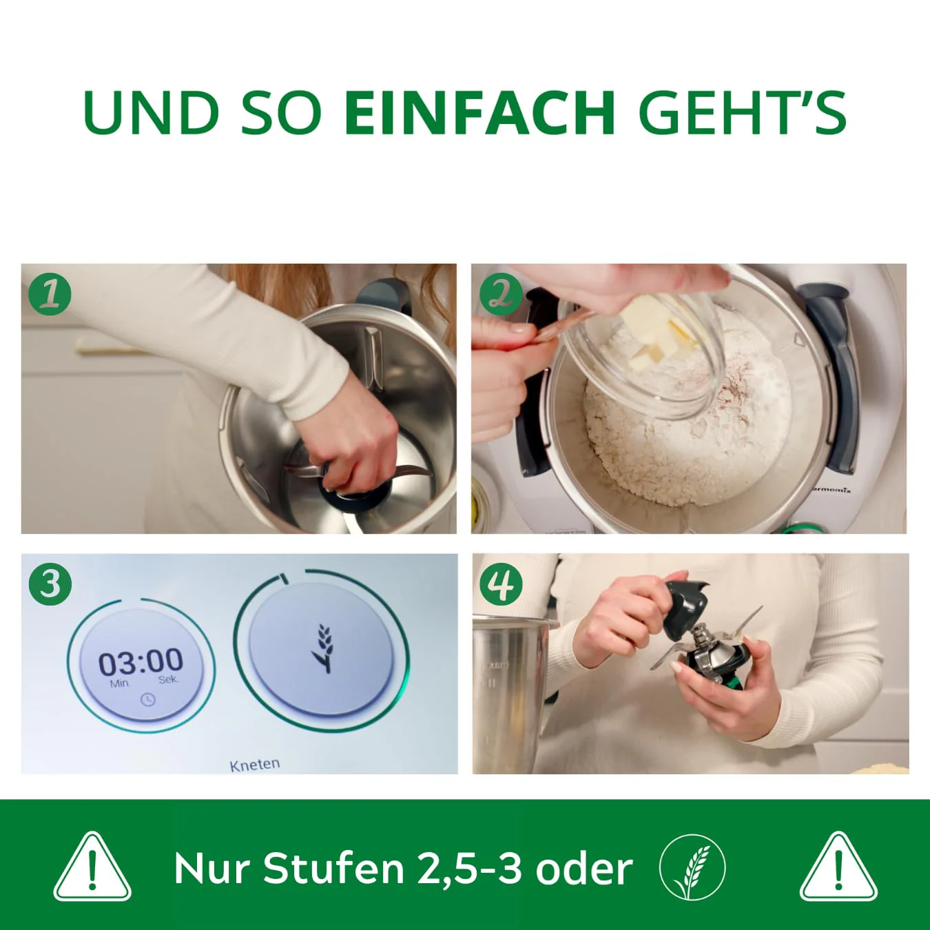 TeigPRO – passend für den Thermomix TM6, TM5, Teig Pro Messer Dreckschutz, schützt das Thermomix Messer, verringert das Eindringen von Teigresten&Schmutz. Blitzschnelles reinigen des Thermomix Messers - Image 9