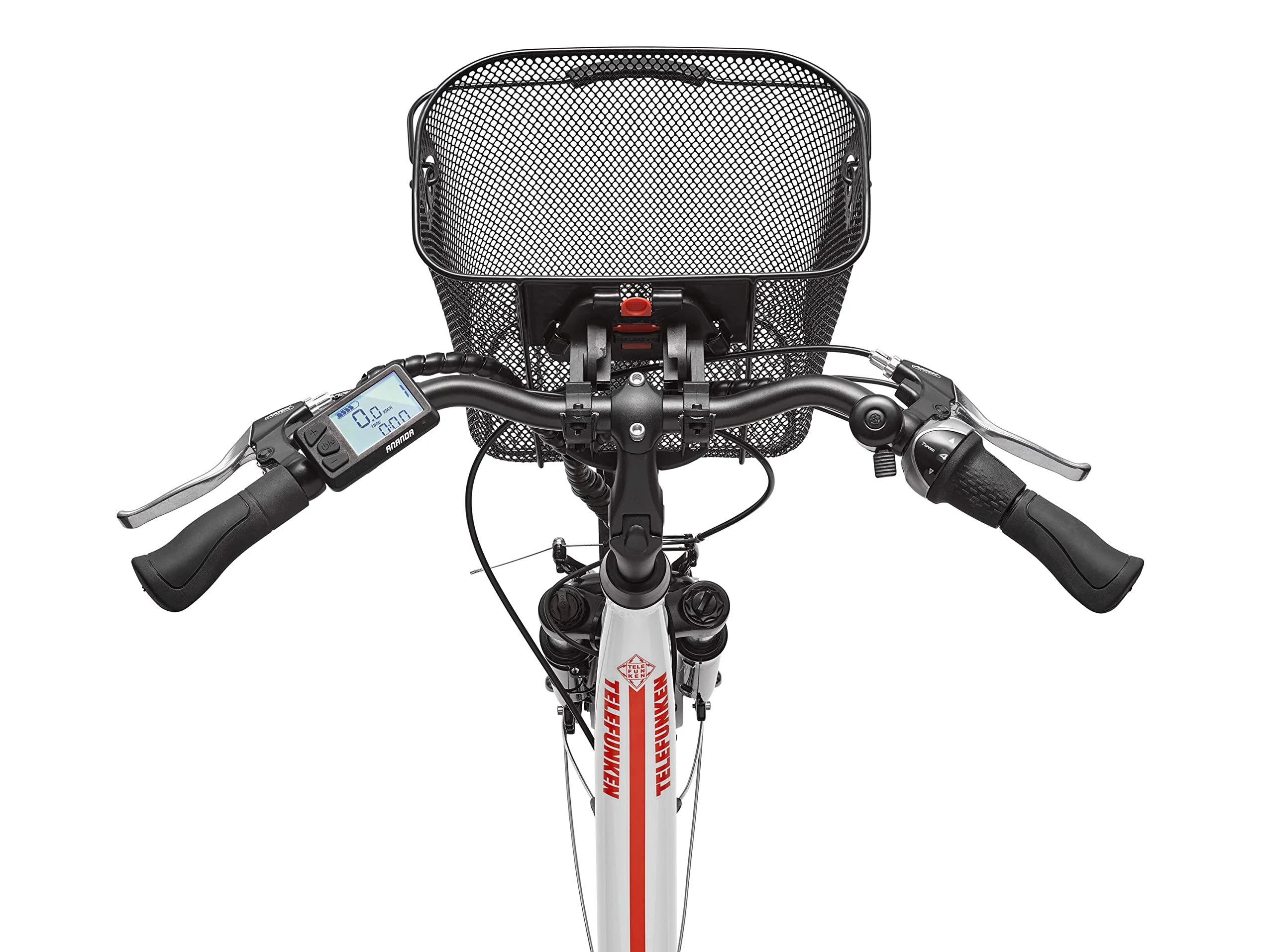TELEFUNKEN E-Bike 28 Zoll Elektrofahrrad Alu mit 7-Gang Shimano Nabenschaltung, Pedelec Citybike mit Fahrradkorb, 250W und 13Ah, 36V Lithium-Ionen-Akku Multitalent weiß + ‎Sekura Fahrradschloss - Image 6