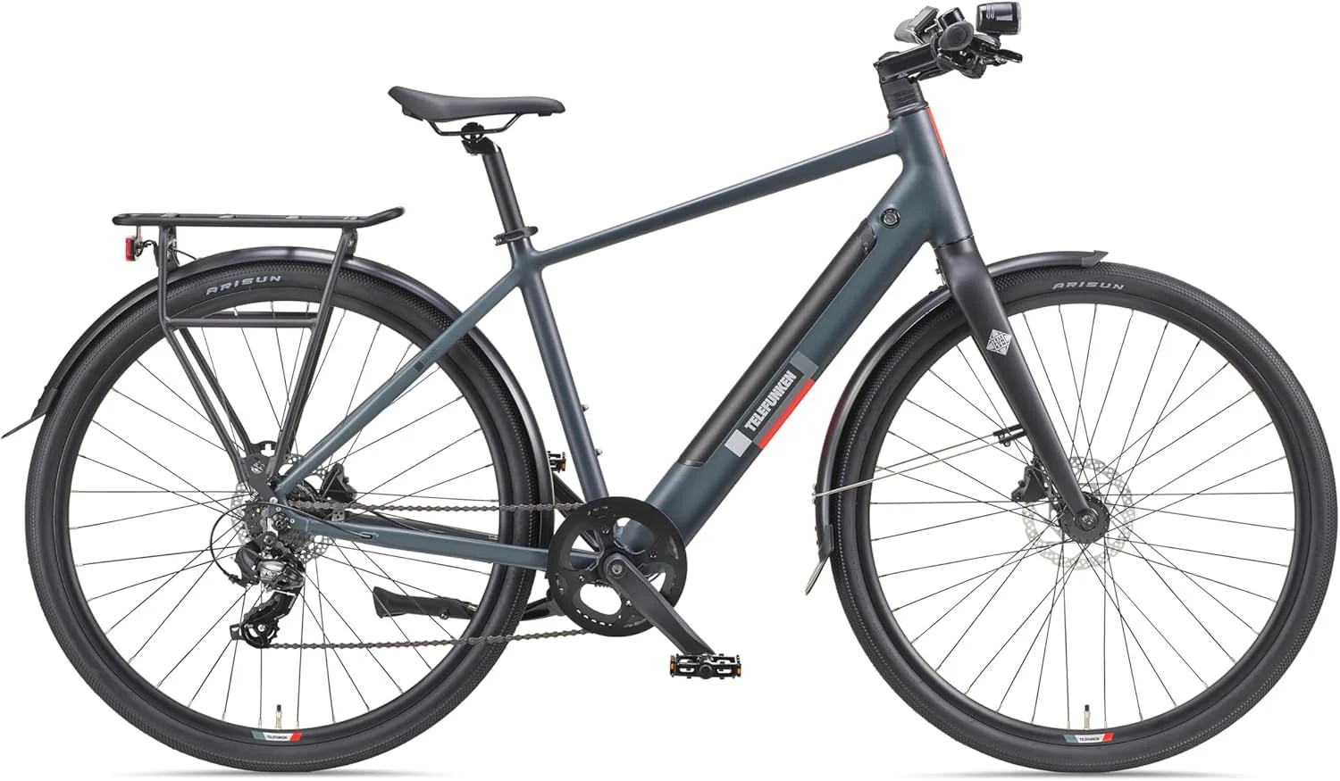 TELEFUNKEN E-Bike 28 Zoll Fahrrad für Damen & Herren | Pedelec Urban Citybike 7-Gang Kettenschaltung | Hydr. Scheibenbremsen | inkl. Panzerschloss | Elektrofahrrad 250 W Heckmotor | 417 Wh Li-Ion-Akku - Image 9