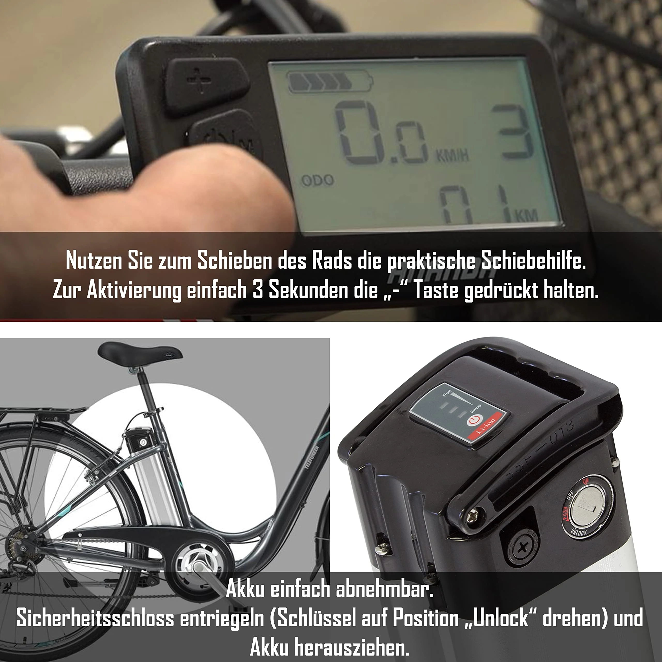 TELEFUNKEN E-Bike Damen 28 Zoll Elektrofahrrad - 7-Gang Shimano Nabenschaltung mit Rücktritt, Pedelec Citybike Alu mit Fahrradkorb, Frontmotor 250W /10,4Ah / 36V Sitzrohrakku, RC840 Multitalent - Image 6