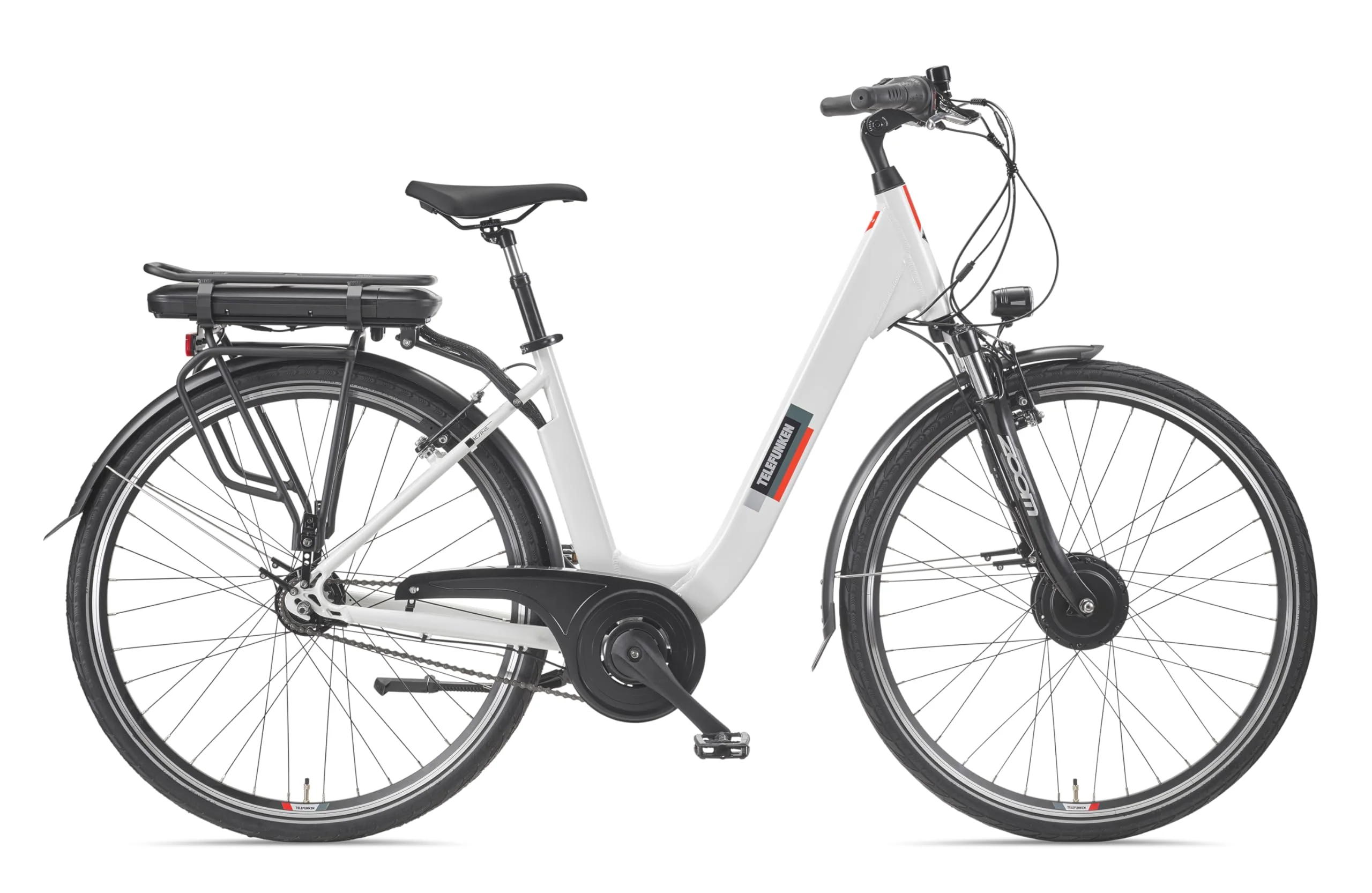 TELEFUNKEN E-Bike Damen 28 Zoll, Elektrofahrrad Frontmotor, 7-Gang Nabenschaltung, V-Bremsen, Pedelec Citybike inkl. Fahrradschloss, RC845 Multitalent - Image 9