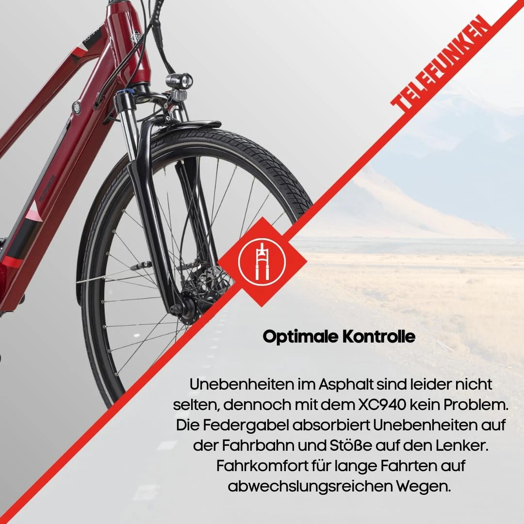 TELEFUNKEN E-Bike Damen Elektrofahrrad Alu 28 Zoll mit 24-Gang Shimano Acera Kettenschaltung, Pedelec Trekkingrad mit Hinterrad-Motor 250W 11,6 Ah, 36V Akku, XC940 Expedition - Image 4