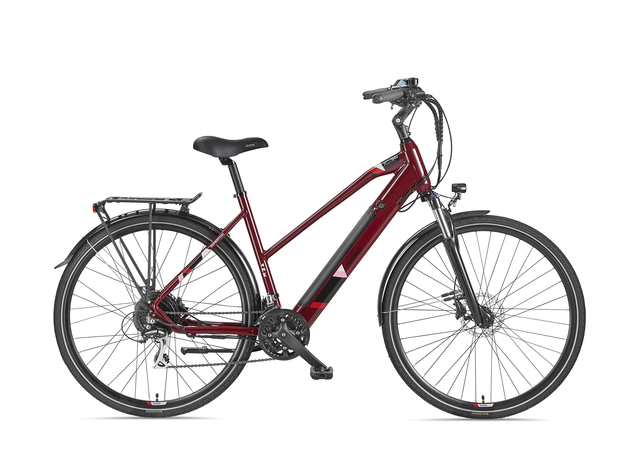 TELEFUNKEN E-Bike Damen Elektrofahrrad Alu 28 Zoll mit 24-Gang Shimano Acera Kettenschaltung, Pedelec Trekkingrad mit Hinterrad-Motor 250W 11,6 Ah, 36V Akku, XC940 Expedition - Image 9