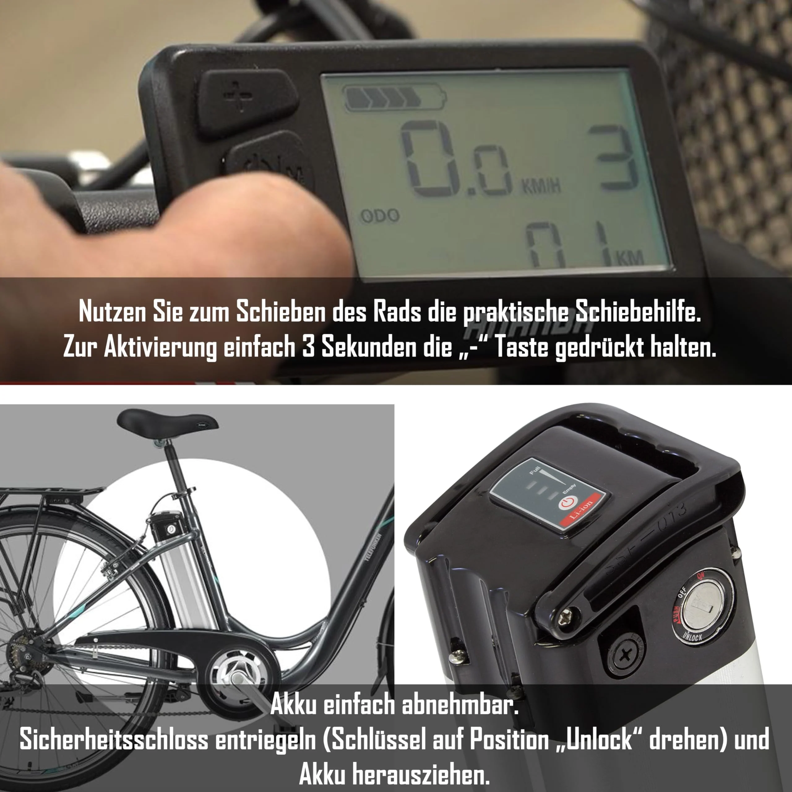 TELEFUNKEN E-Bike Elektrofahrrad Alu 28 Zoll mit 7-Gang Kettenschaltung, Pedelec Citybike leicht mit Fahrradkorb und Fahrradschloss, 250W und 10,4Ah, 36V Sitzrohrakku - Image 2