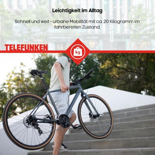 TELEFUNKEN E-Bike Herren 28 Zoll, Elektrofahrrad Hinterradmotor, 7-Gang Kettenschaltung, Hydr. Scheibenbremsen - Pedelec Urban-Bike, UH210 - Image 3