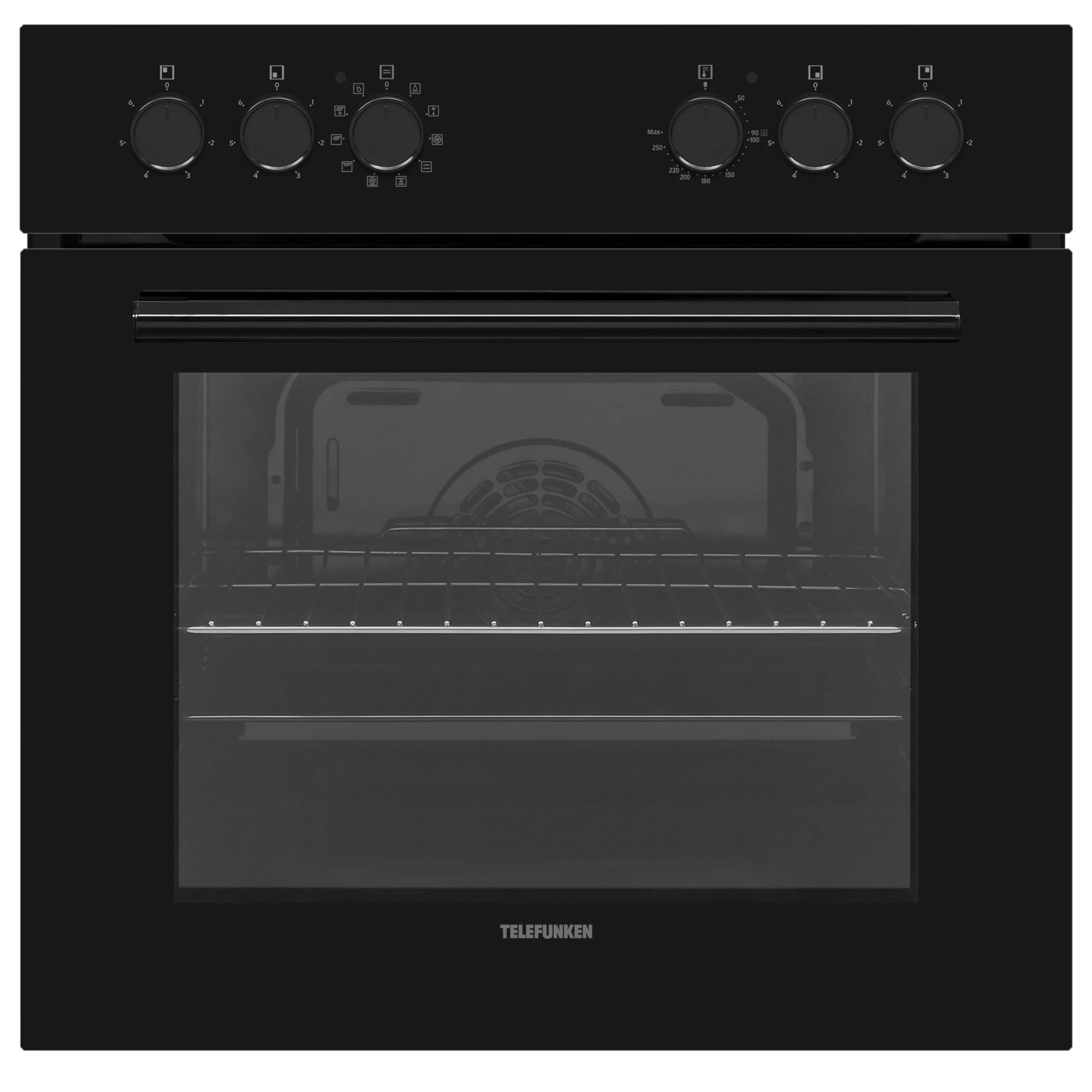 Telefunken ECH65A-B2 Einbauherd-Set | Elektro-Herd-Kochfeld-Kombination | Backofen mit Grill und Umluft | Rahmenloses Glaskeramik-Kochfeld mit 4 Zonen | 65 Liter | 60 cm | Edelstahl - Image 3