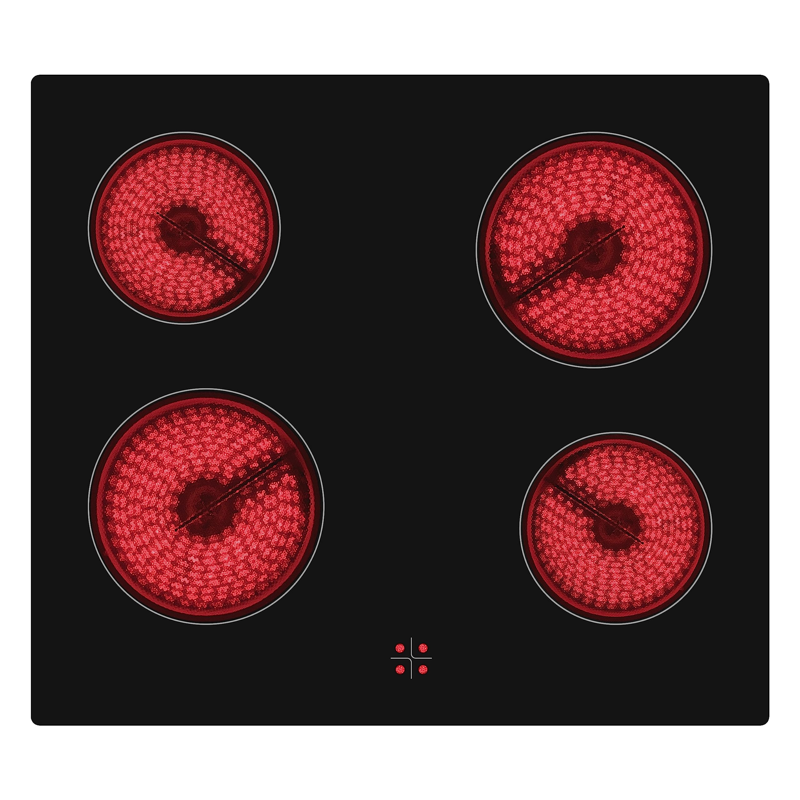Telefunken ECH65A-B2 Einbauherd-Set | Elektro-Herd-Kochfeld-Kombination | Backofen mit Grill und Umluft | Rahmenloses Glaskeramik-Kochfeld mit 4 Zonen | 65 Liter | 60 cm | Edelstahl - Image 6