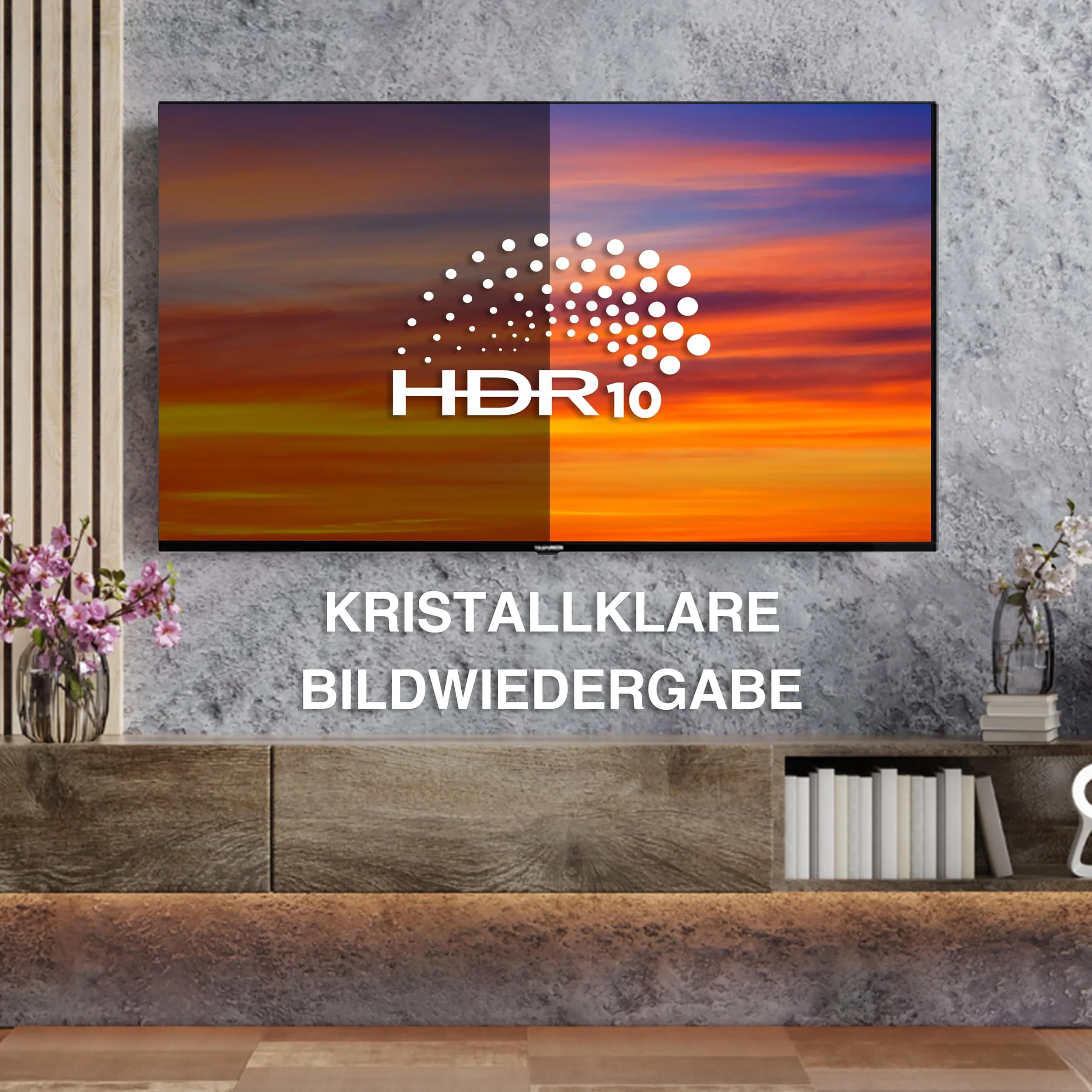Telefunken Fernseher 24 Zoll Smart TV VIDAA XH24VP550M-W HD Fernseher, HDR TV mit integriertem Triple-Tuner, LED TV weiß - Image 3