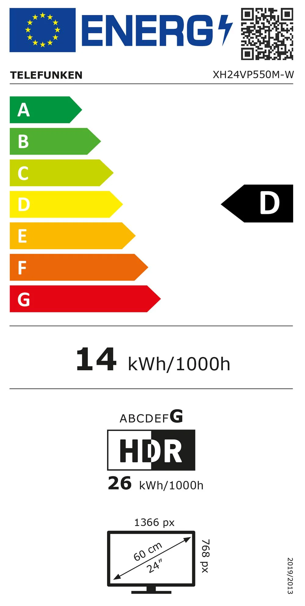 Telefunken Fernseher 24 Zoll Smart TV VIDAA XH24VP550M-W HD Fernseher, HDR TV mit integriertem Triple-Tuner, LED TV weiß - Image 7
