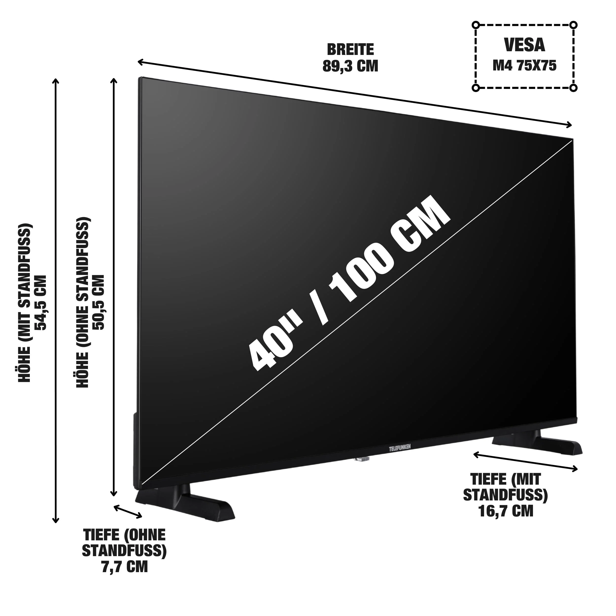 TELEFUNKEN Fernseher 40 Zoll Smart TV Powered by TiVo Full HD, HDR TV mit Triple-Tuner und 6 Monate HD+ inkl., LED Fernseher XF40TP900S (2026) - Image 11