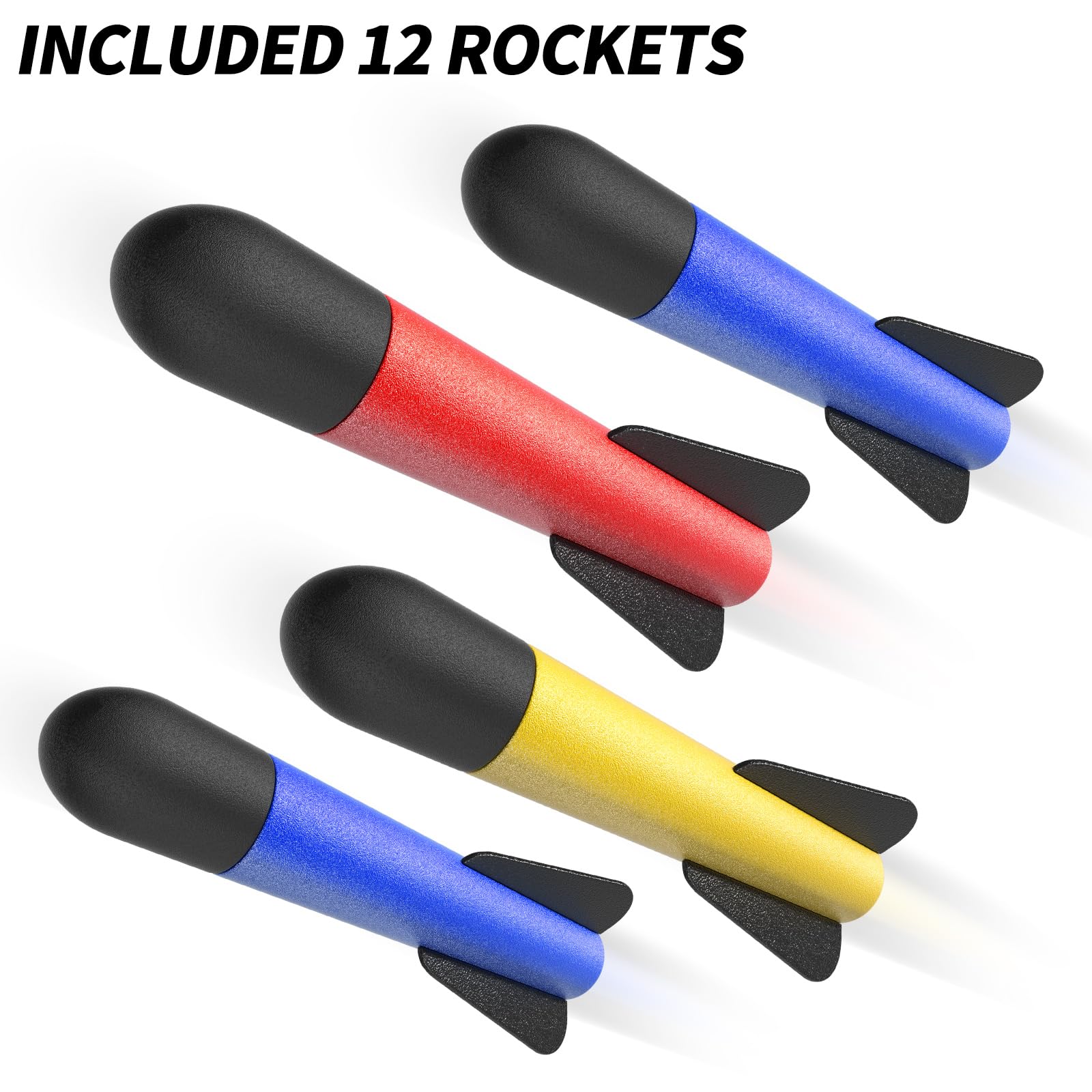 TEMI Rocket Launcher für Kinder, 12 Schaumstoffraketen und Stomp Launcher Pad, Start bis zu 100+ft, Kinder Outdoor-Spielzeug für Kleinkind Jungen Mädchen Alter 3 4 5 6 + Jahre alt - Image 4