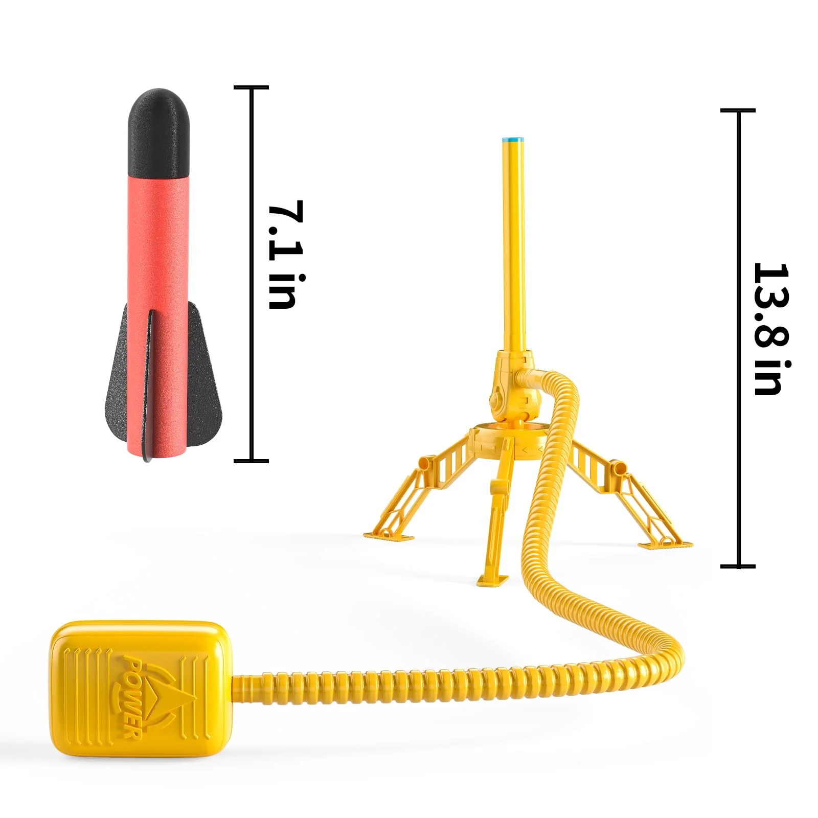 TEMI Rocket Launcher für Kinder, 12 Schaumstoffraketen und Stomp Launcher Pad, Start bis zu 100+ft, Kinder Outdoor-Spielzeug für Kleinkind Jungen Mädchen Alter 3 4 5 6 + Jahre alt - Image 7