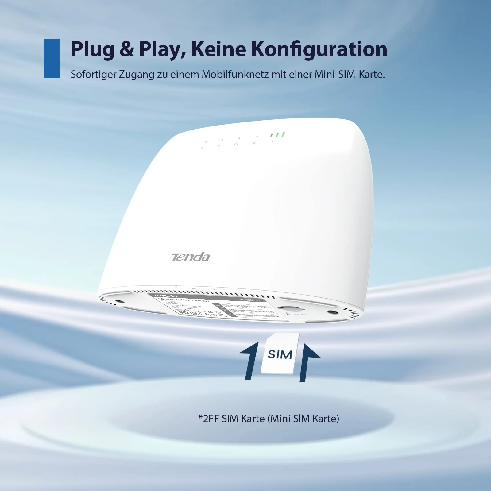 Tenda 4G03 4G LTE Router, WLAN Router für SIM-Karten (CAT4, 150Mbit/s im Download, 300Mbit/s 2,4GHz), 2 Fast-Ethernet-Ports, Plug & Play, APP, IPv6, Gast-Netzwerk, Verkehrdaten-Monitoring, Weiß - Image 7