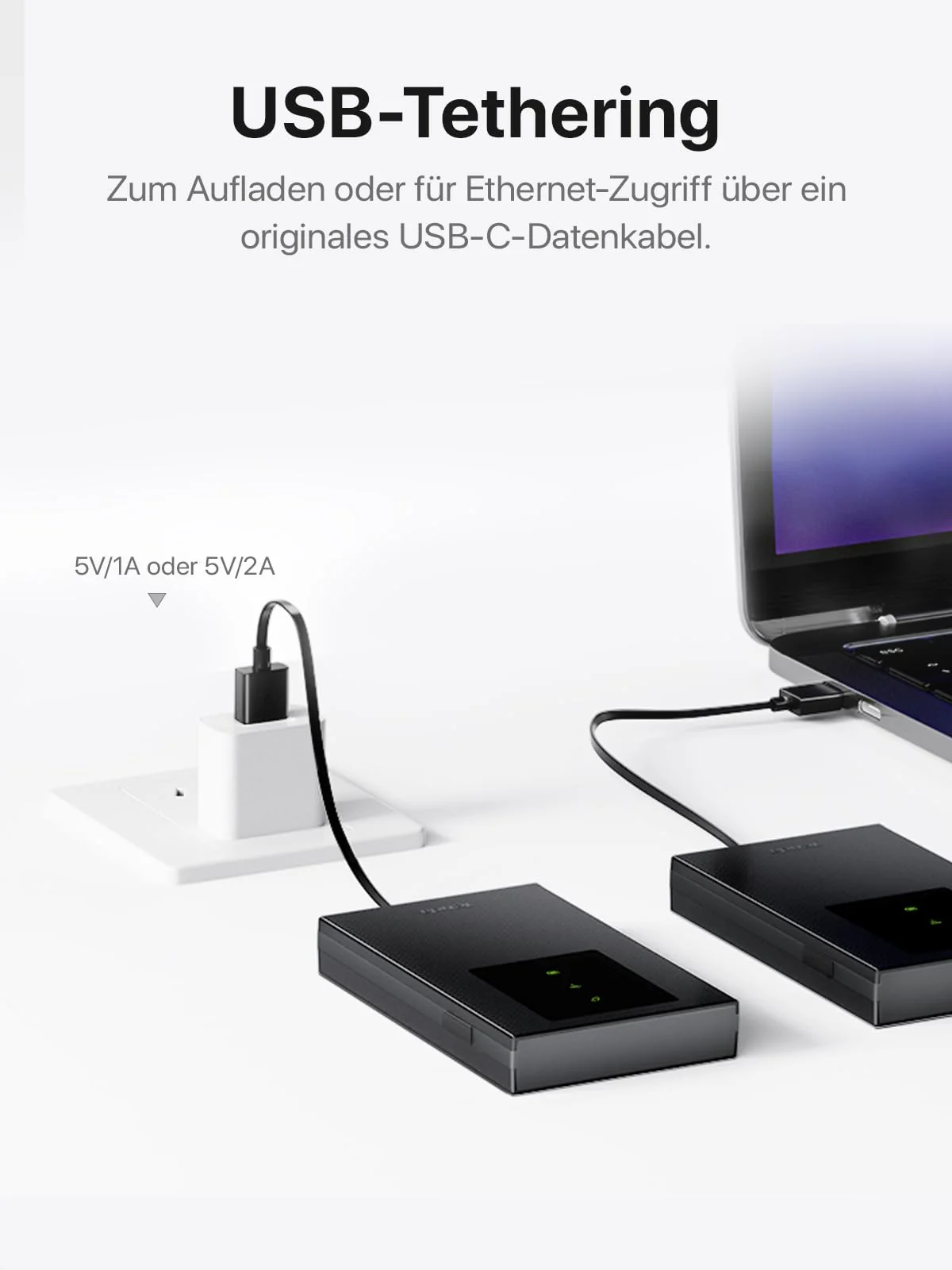 Tenda MF3 Mobiler WLAN Router für SIM-Karten, AX300 Wi-Fi 6 Tragbarer Hotspot, 2100mAh Akku, USB-C-Port, Plug & Play, WPA3, 4G-Modem, MiFi, Mini-Größe, kompatibel mit Nano-SIM-Karten - Image 10