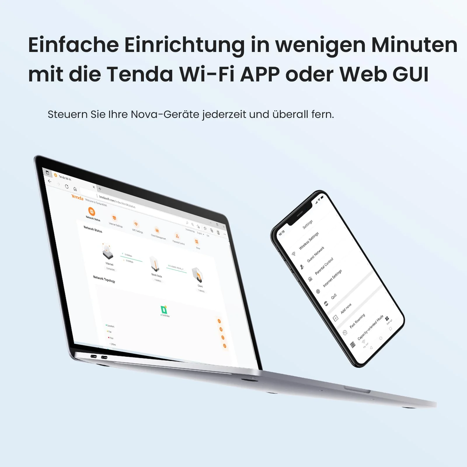 Tenda Nova Mesh WLAN WiFi 6 System, AX1500 Dualband WLAN Mesh Repeater & Router Kompatibel mit Amazon Alexa, mpfohlen für Häuser mit 3-5 Schlafzimmern,OFDMA und MU-MIMO, MX3 3er-Pack - Image 6