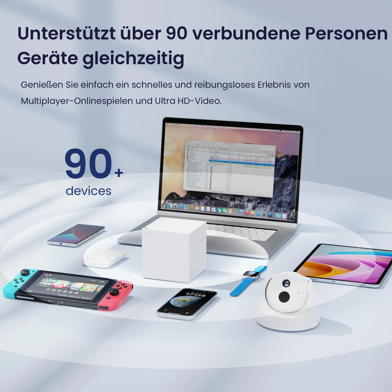 Tenda Nova MW6 Mesh WLAN System - AC1200 Dual Band WLAN Mesh System-empfohlen für Häuser mit 3-5 Schlafzimmern-6X Gigabit Port - Ersetzt WLAN Router & Repeater-Kompatibel mit Alexa-3Pack - Image 11