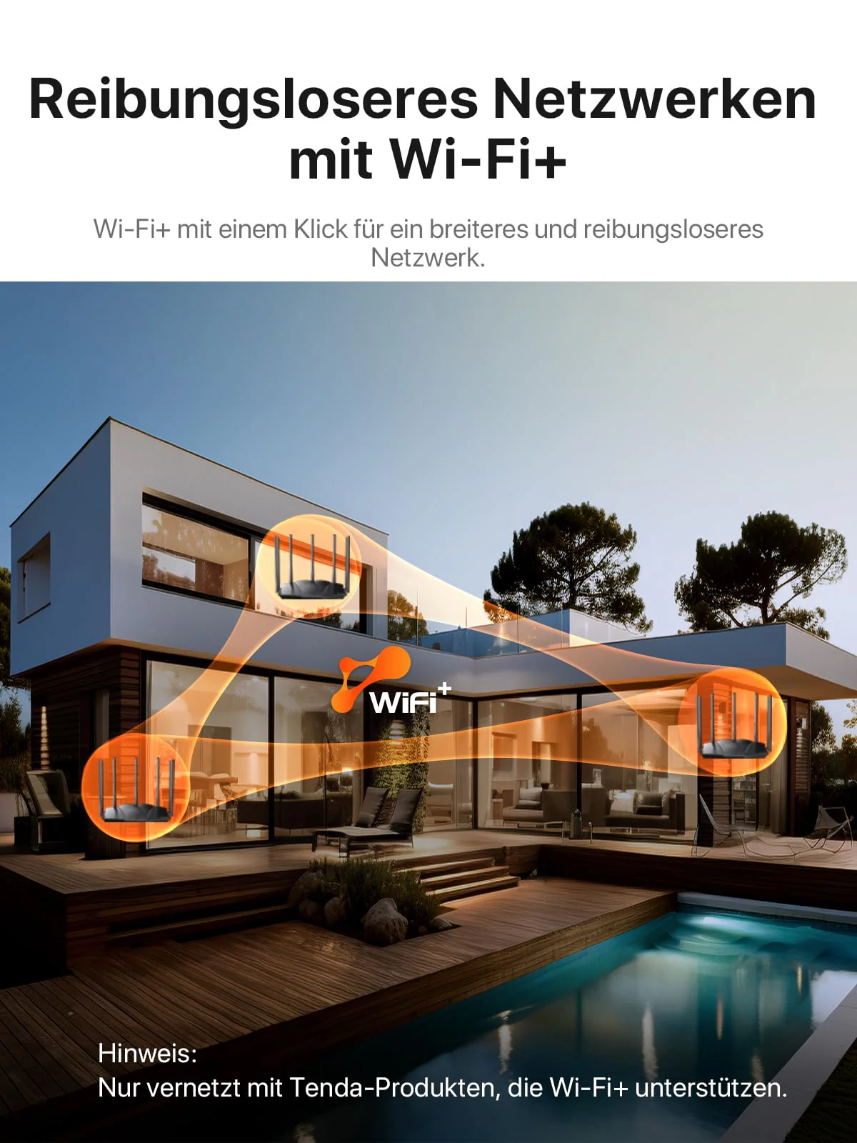 Tenda RX12 Pro Wi-Fi 6 WLAN Router(AX3000 Dualband 5GHz: 2402Mbps+2,4 GHz: 574Mbps)5*6dBi High-Gain-Antennen, Gigabit-LAN/WAN-Port, WPA3, MU-MIMO+OFDMA,WiFi+Mesh, VPN, APP, keine DSL-Funktion, Schwarz - Image 3