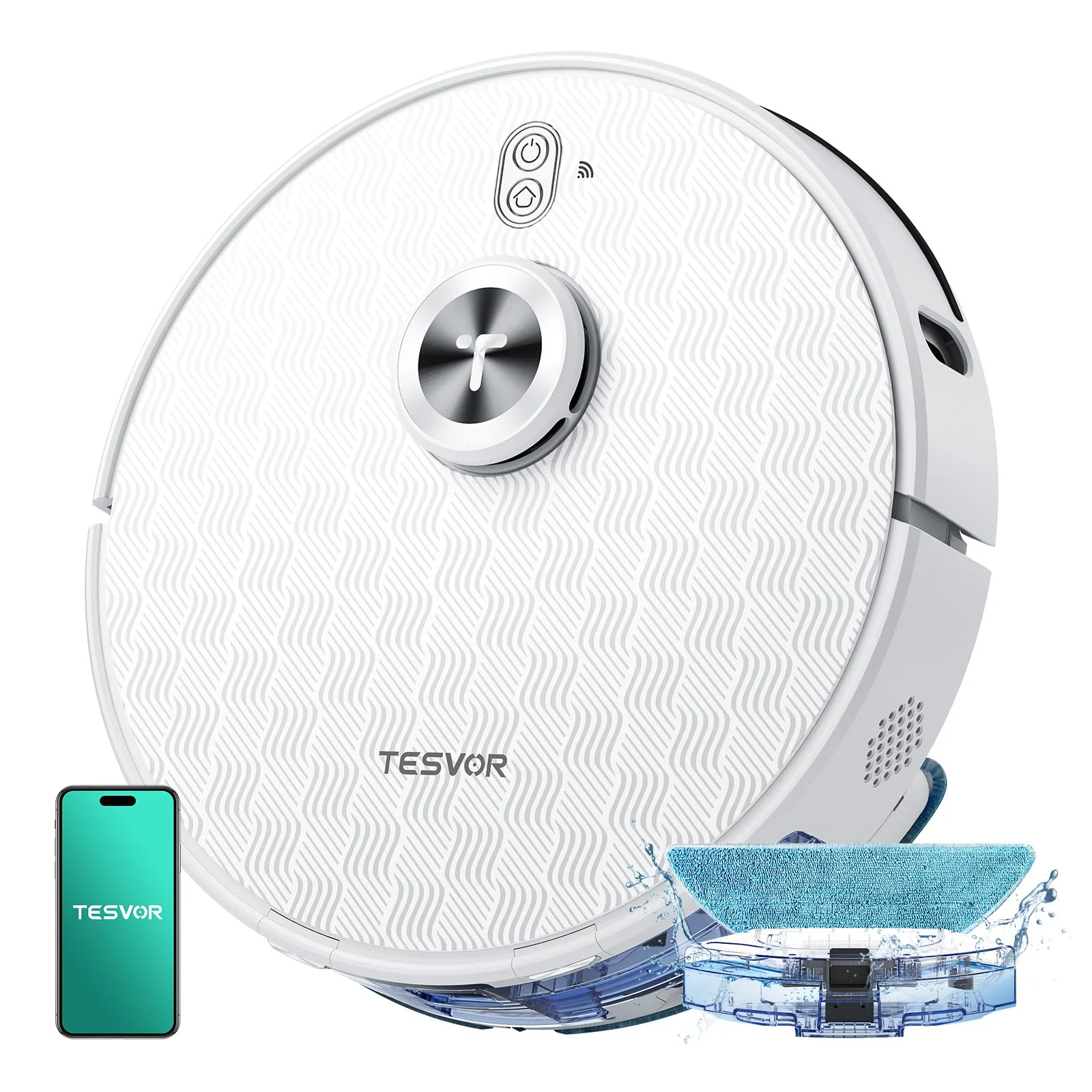 Tesvor S8Pro Saugroboter mit Wischfunktion -6000Pa Staubsauger Roboter 3in1 Roboterstaubsauger+LiDAR-Navigation+240 Min Laufzeit,APP/Alexa Steuerung,ideal für Haustierhaare,Teppiche,Hartböden. - Image 8
