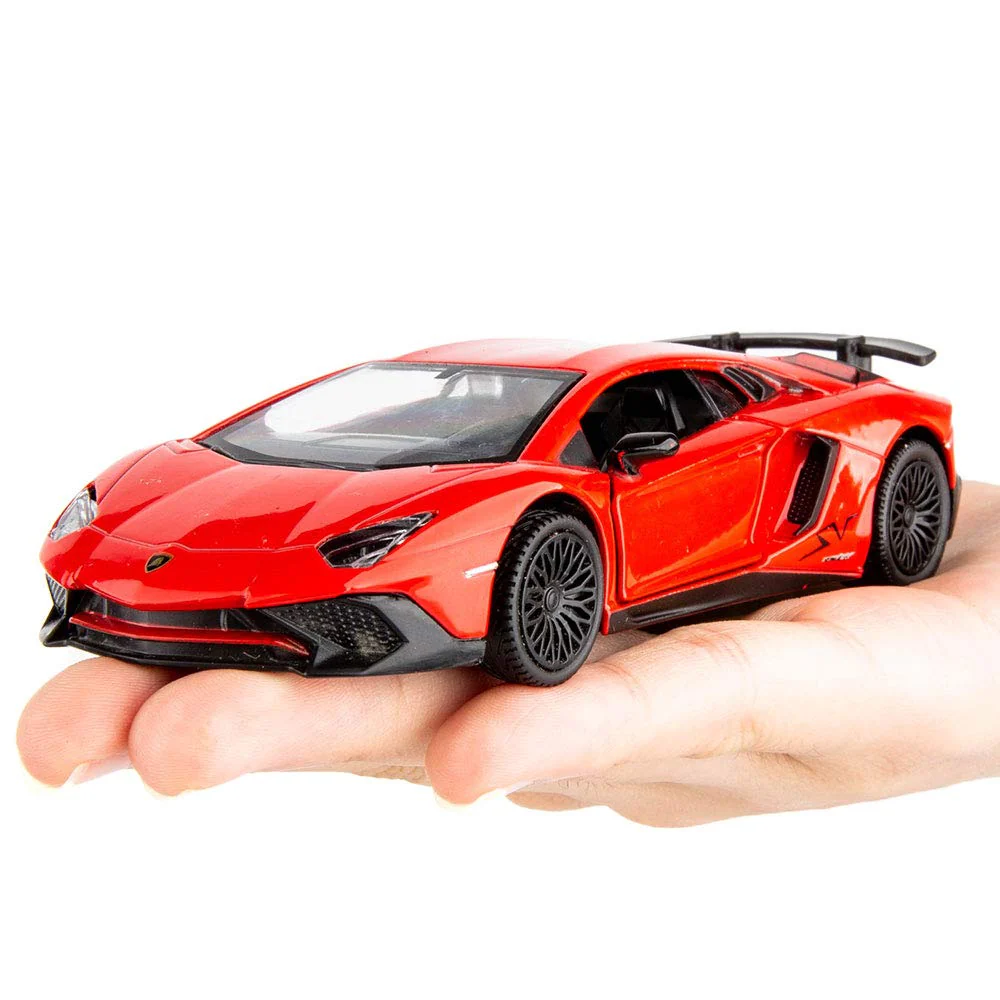 TGRCM-CZ 1/36 Skala Lamborghini Aventador LP700-4 Casting Car Modell, Zink Legierung Spielzeugauto für Kinder, Pull Back Fahrzeuge Spielzeugauto für Kleinkinder Kinder Jungen Mädchen Geschenk (Rot) - Image 2