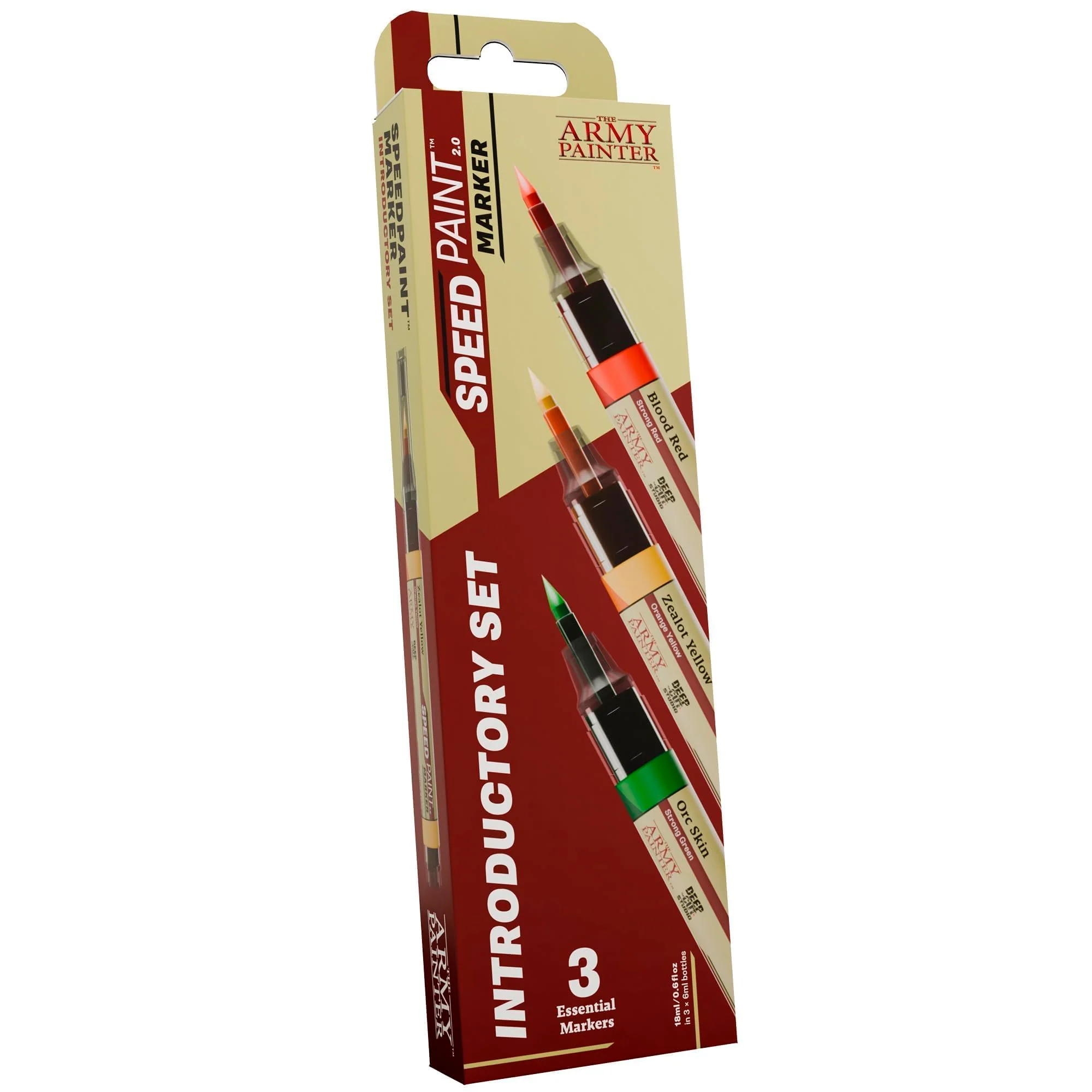 The Army Painter, Speedpaint Marker Introductory Set, 3 x 6 ml Speedpaint 2.0 Marker, grüne, rote & gelbe Acryl-Contrast-Farbstifte für DnD & Warhammer