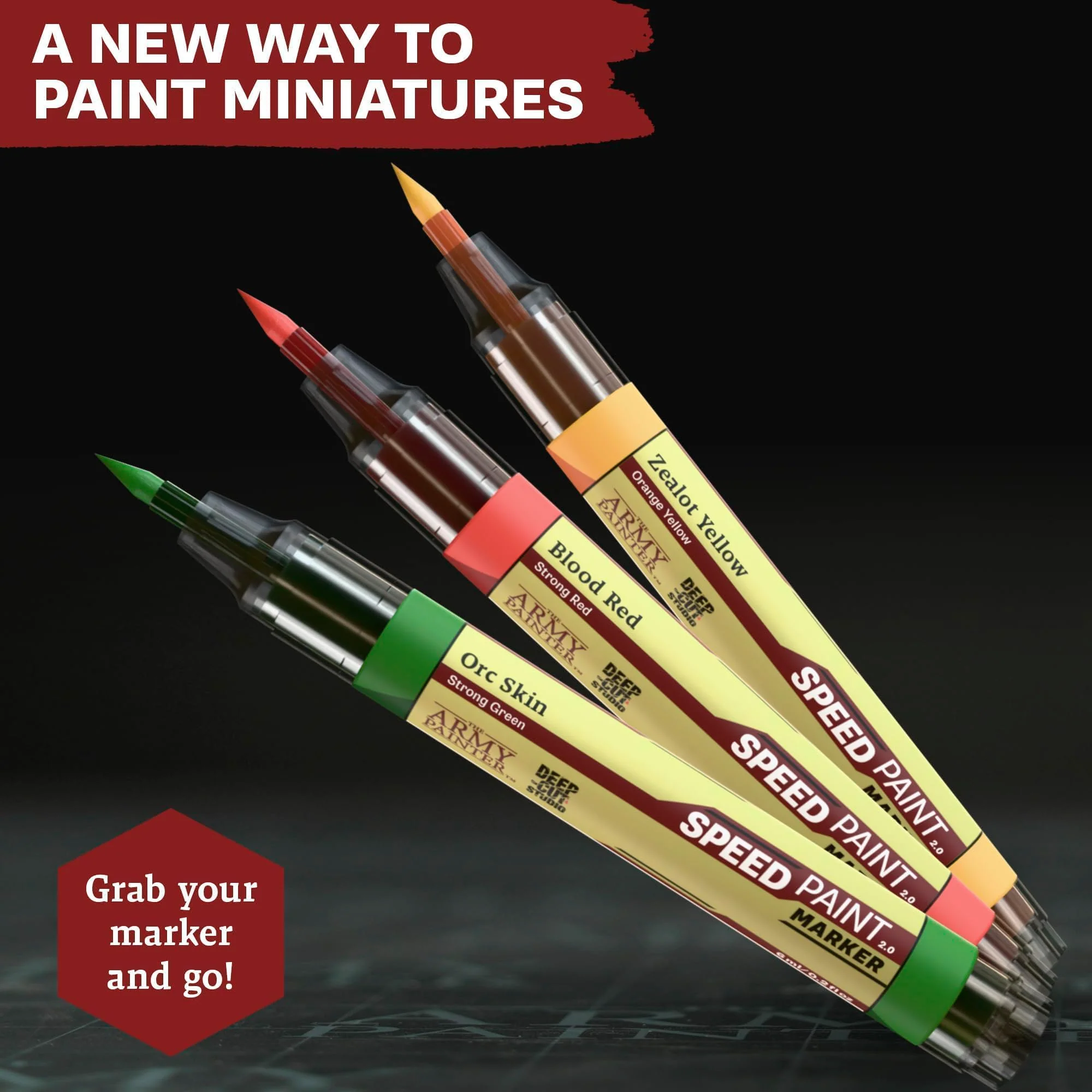 The Army Painter, Speedpaint Marker Introductory Set, 3 x 6 ml Speedpaint 2.0 Marker, grüne, rote & gelbe Acryl-Contrast-Farbstifte für DnD & Warhammer - Image 7