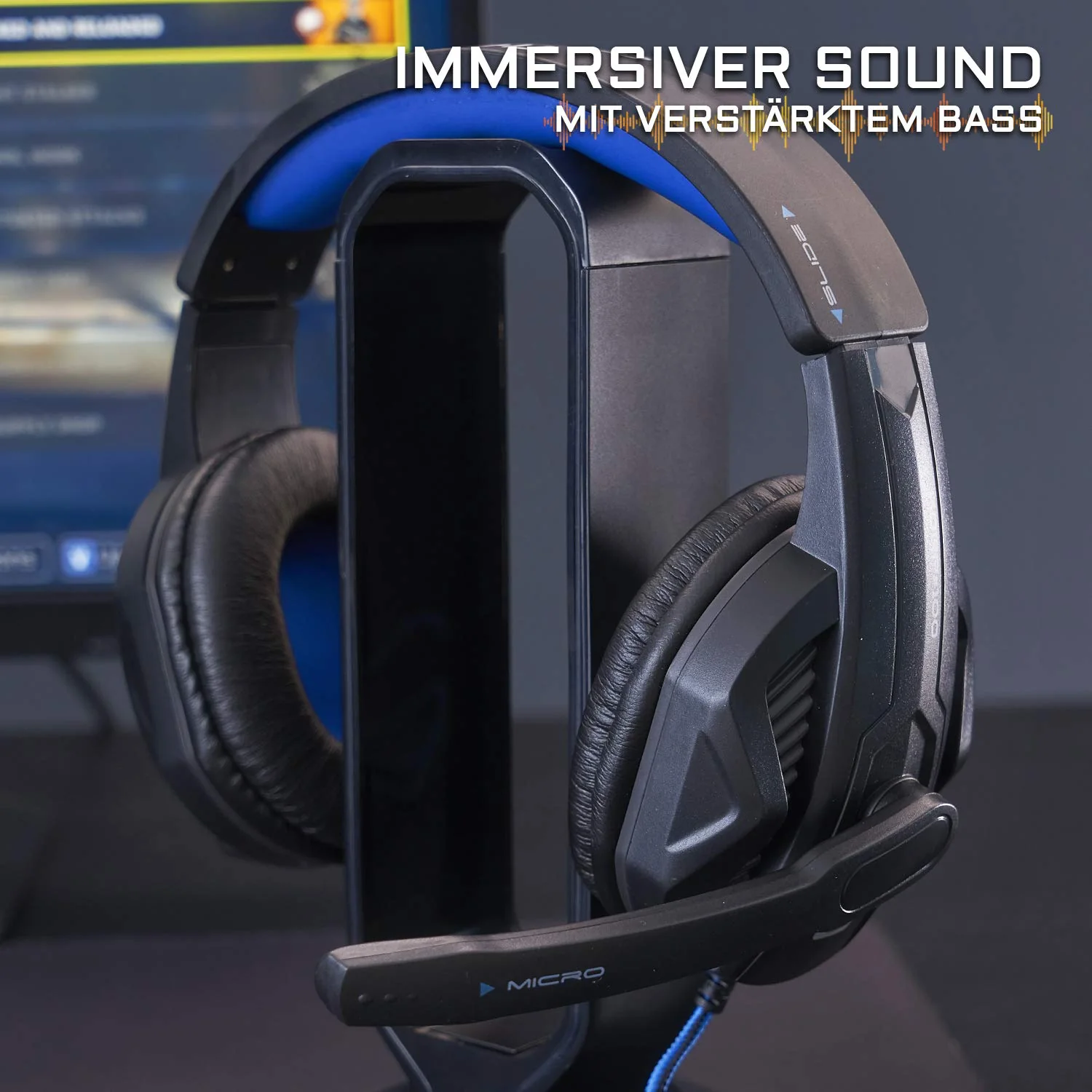 The G-Lab - Combo Argon E - 4-in-1-Gaming-Paket - Beleuchtete QWERTZ-Gamertastatur, 3200-DPI-Gamermäuse, Gaming-Headset, rutschfeste Mausunterlage - für PC PS4 PS5 und Xbox - New (4-in-1-Paket) - Image 3