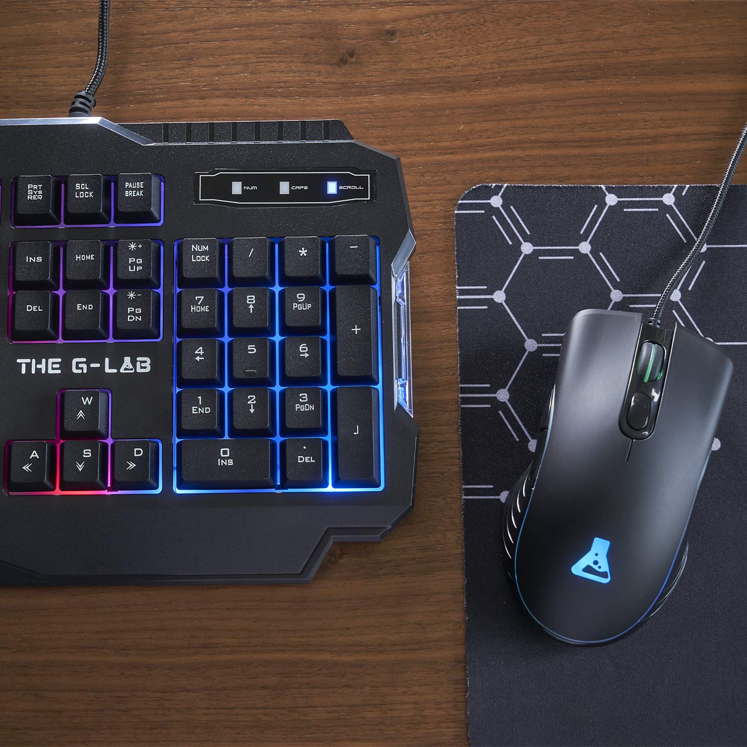 The G-Lab - Combo Argon E - 4-in-1-Gaming-Paket - Beleuchtete QWERTZ-Gamertastatur, 3200-DPI-Gamermäuse, Gaming-Headset, rutschfeste Mausunterlage - für PC PS4 PS5 und Xbox - New (4-in-1-Paket) - Image 4