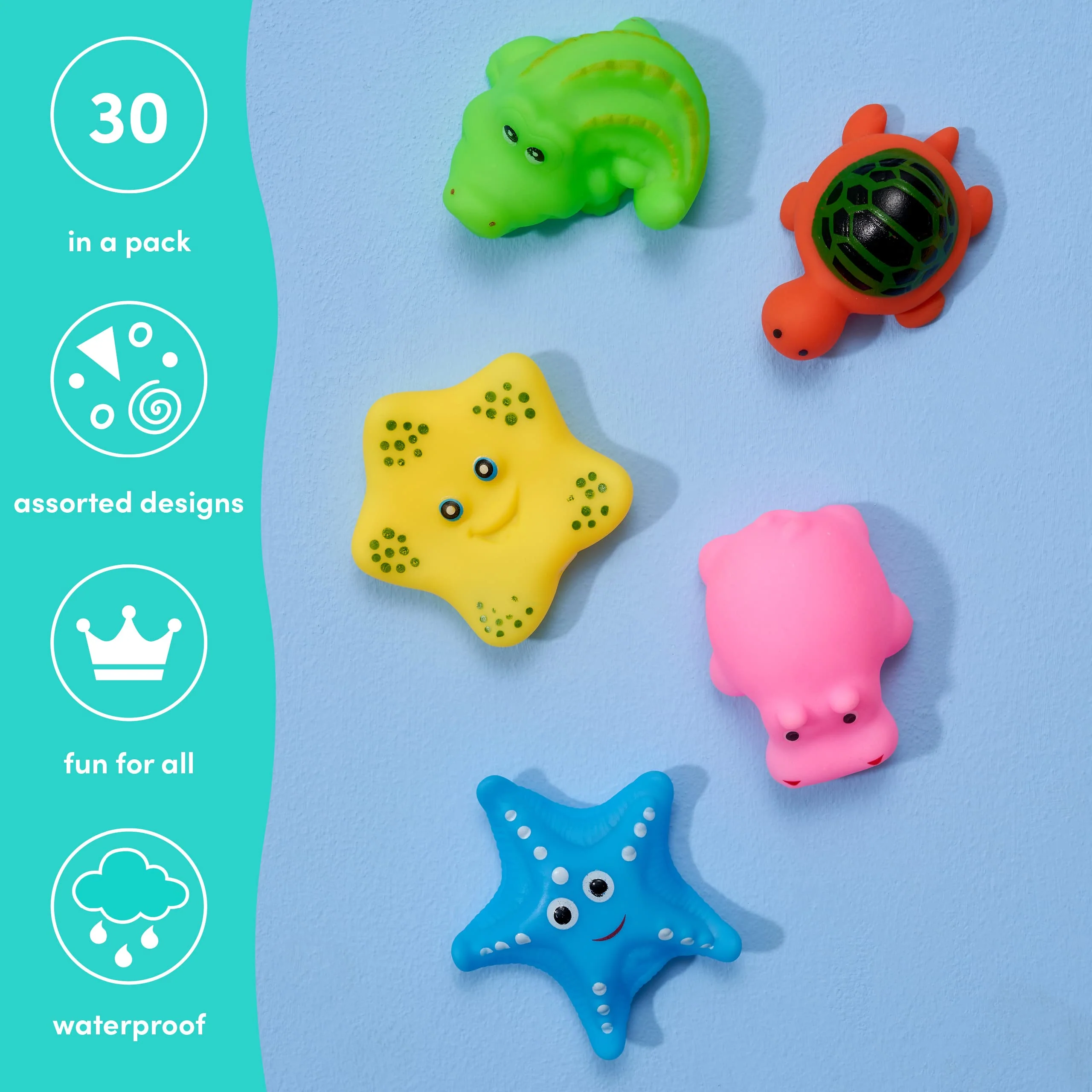 THE TWIDDLERS 30 Stück Wasserspritztiere Badespielzeug für Babys & Kleinkinder - BPA-frei - Image 5