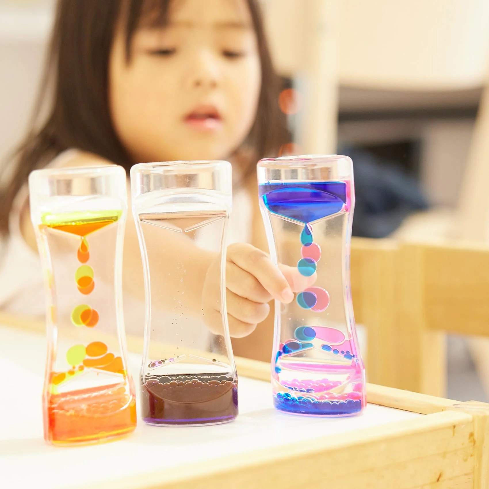 THE TWIDDLERS 5 Liquid Motion Timer, Flüssig Tropfen Sanduhr (15cm, 5 Farben) - Lavalampe Spiele, Klassenzimmer, Liquid Motion Bubbler Spielzeug, Oil Hourglass Geschenke für Kinder, Jungen & Mädchen - Image 2