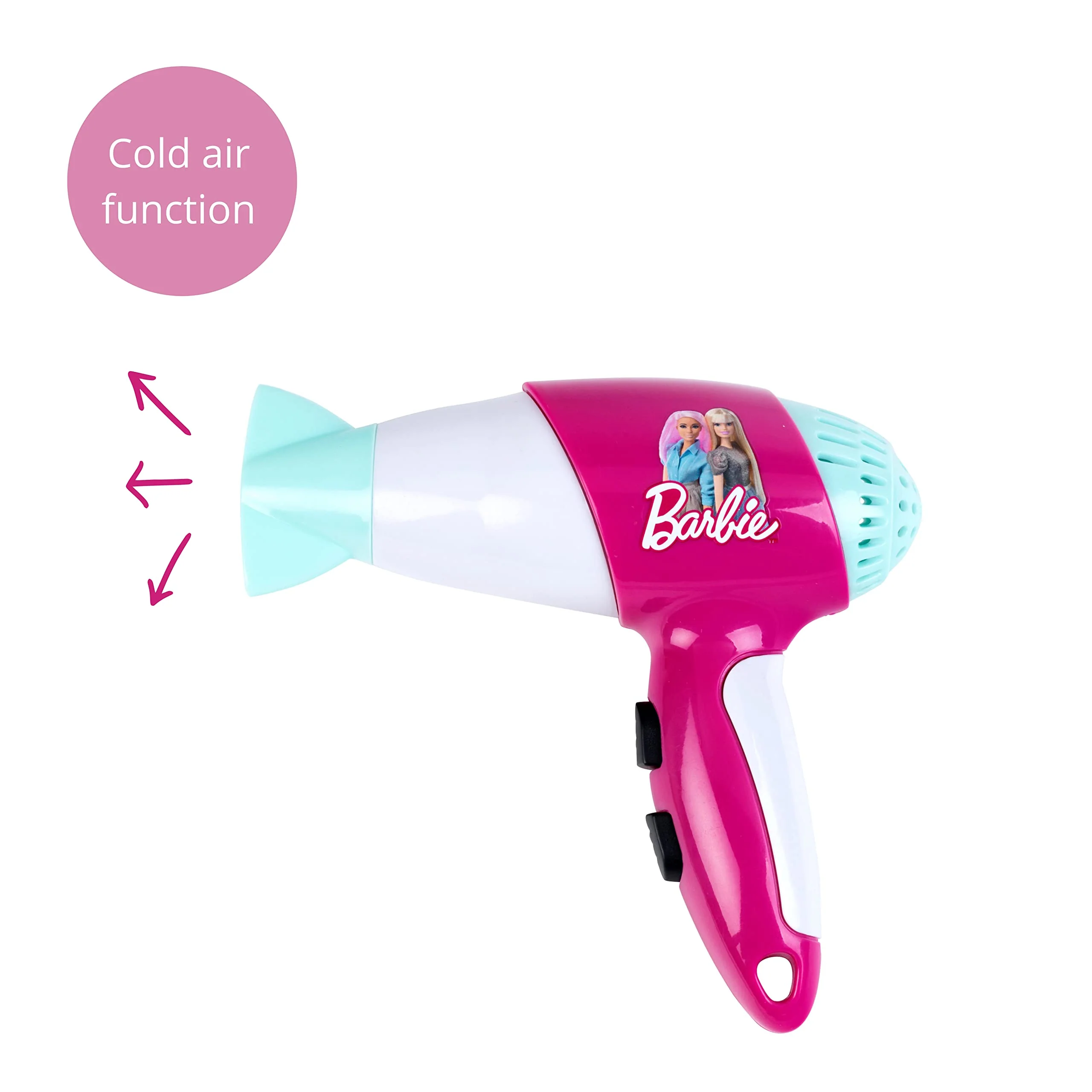 Theo Klein 5790 Barbie Frisier-Set I Zubehör und Accessoires im Barbie-Look I Inkl. Kinder-Föhn mit Kaltluftfunktion I Spielzeug für Kinder ab 3 Jahren - Image 4