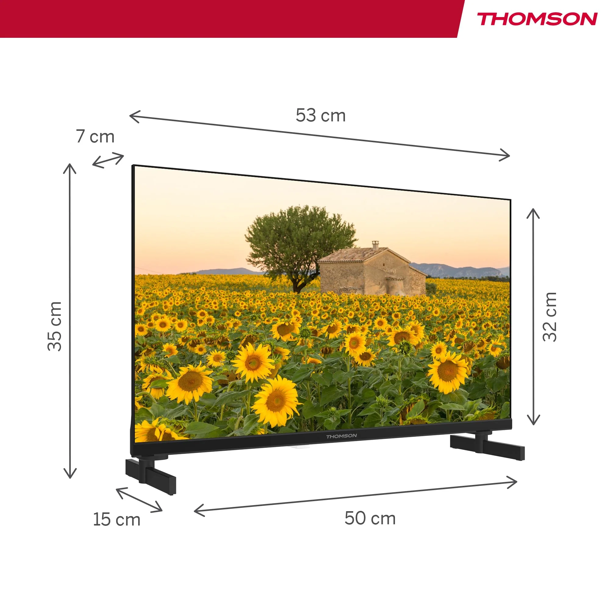Thomson 24 Zoll (60 cm) LED HD 12V Camping Smart Android TV, Google Assistant, Wi-Fi, Dolby Digital, Bluetooth, Triple-Tuner (Kabel/Satellit/Antenne), HDMI, CI+, A+ Panel- 24HA2S13C - Image 3