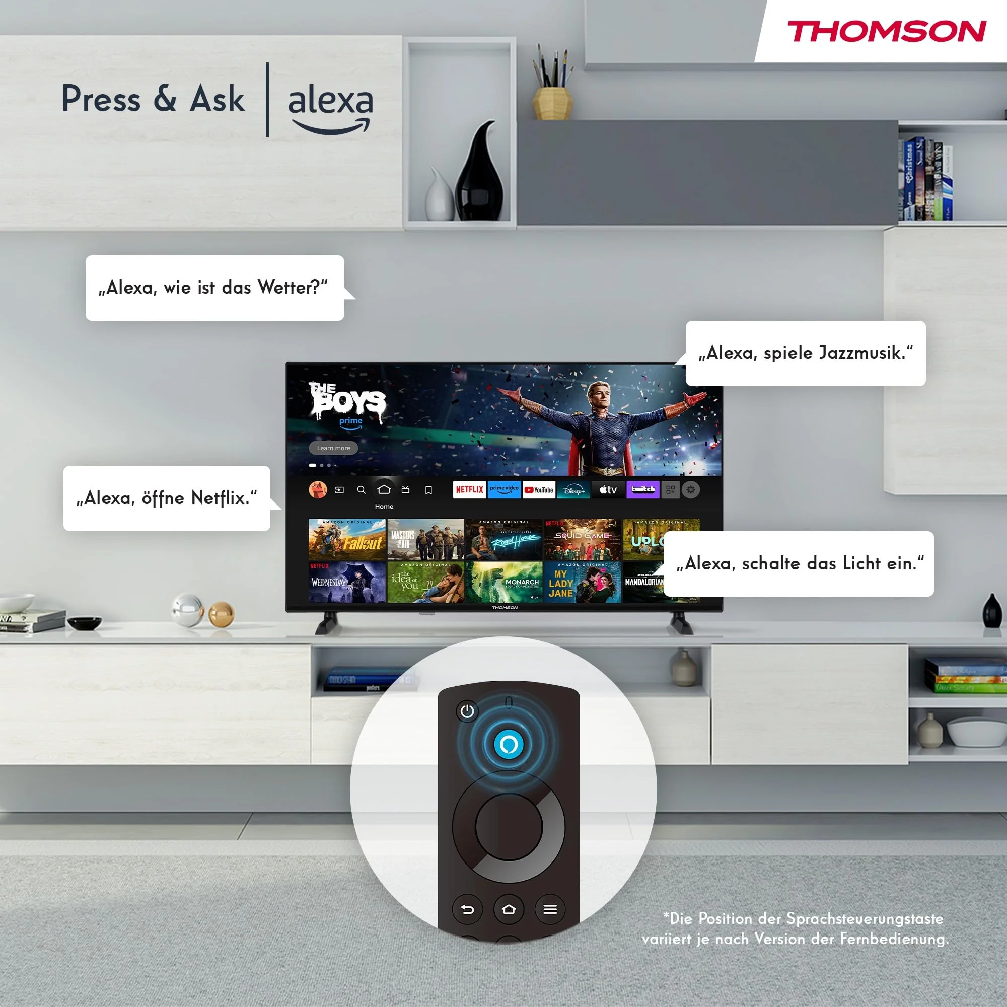 Thomson 32'' (80 cm) HD – LED Fire TV – Alexa-Sprachsteuerung, AirPlay-Unterstützung, Triple Tuner, Bluetooth, HDMI, USB-Anschlüsse, AV IN und CI+ – 32HF2S34 – 2024 - Image 16