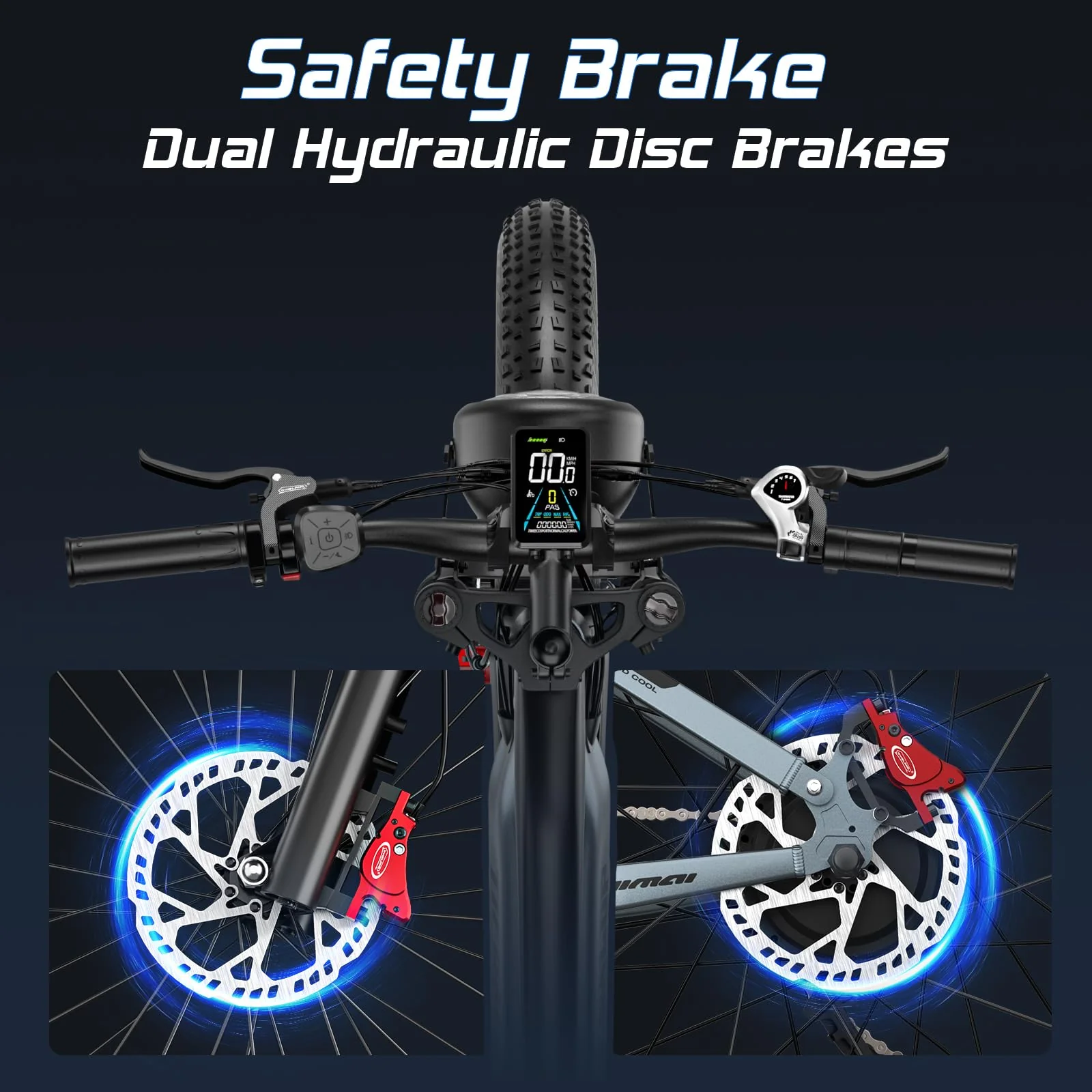 tifgalop Elektrofahrrad für Erwachsene, bürstenloser Hochfrequenzmotor, Doppel-Amortisierung, herausnehmbarer 48V18AH-Akku, maximale Reichweite 45-90 km, 26-Zoll-Mountainbike - Image 4