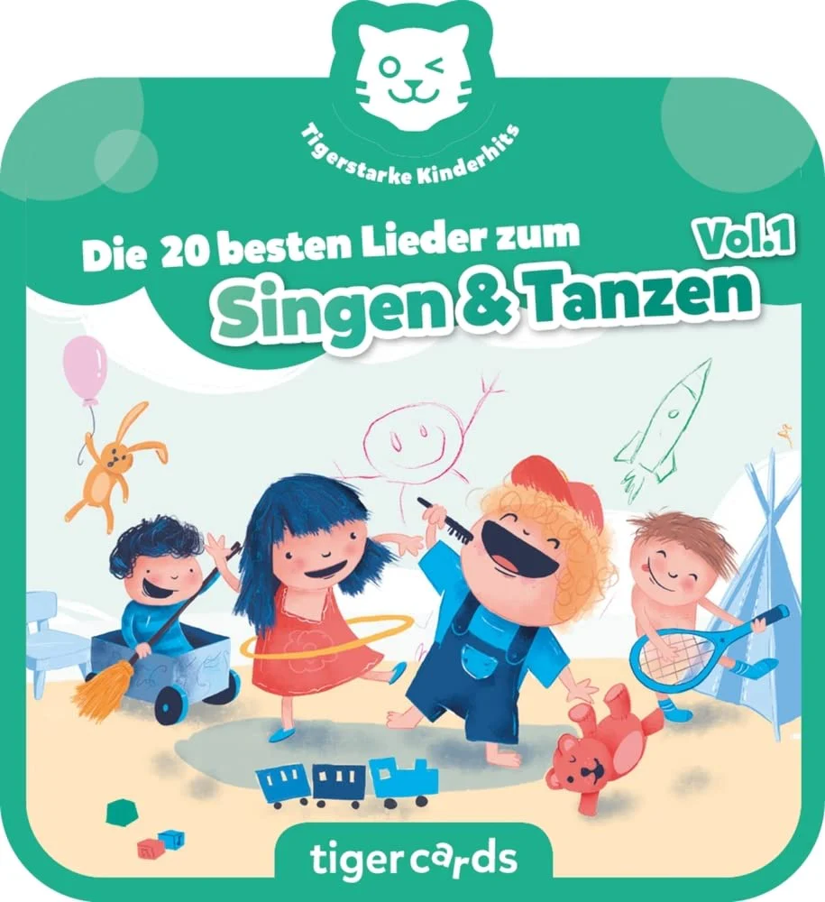 tigermedia tigercard Die 20 besten Lieder zum Singen & Tanzen Kinder Bewegung Spaß tigerbox Hörbox Hörspiel Hörbücher Musik im Kinderzimmer