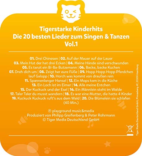 tigermedia tigercard Die 20 besten Lieder zum Singen & Tanzen Kinder Bewegung Spaß tigerbox Hörbox Hörspiel Hörbücher Musik im Kinderzimmer - Image 2