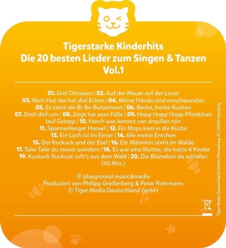 tigermedia tigercard Die 20 besten Lieder zum Singen & Tanzen Kinder Bewegung Spaß tigerbox Hörbox Hörspiel Hörbücher Musik im Kinderzimmer - Image 5