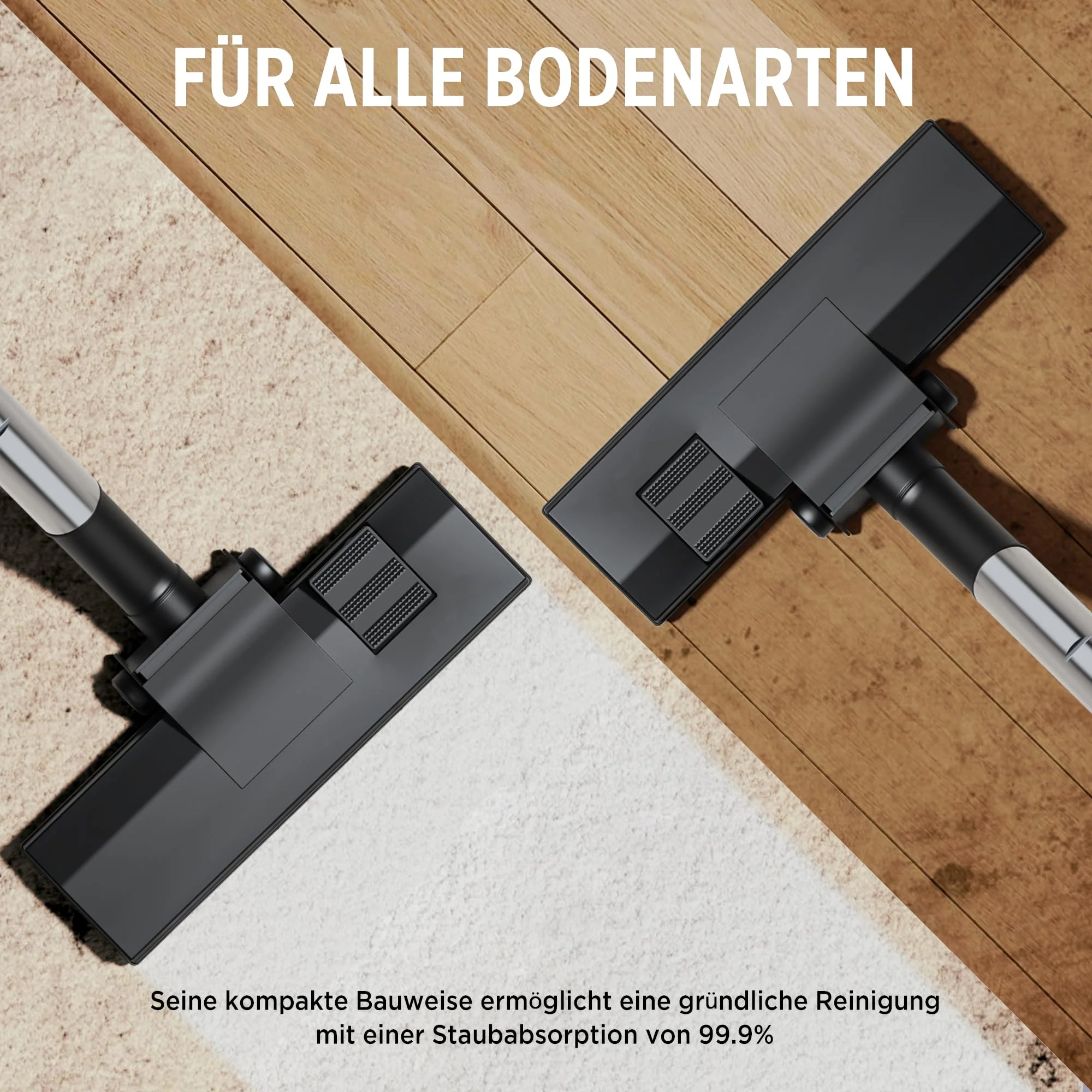 Tisoutec Beutelloser Staubsauger ohne Beutel,900W Staubsauger|70dB|Bodenstaubsauger|HEPA Filter Bodendüse für Parkett,Teppich,Fliesen,leistungsstarker Staubsauger mit 5m Kabel=13m Aktionsradius 2,2L - Image 3