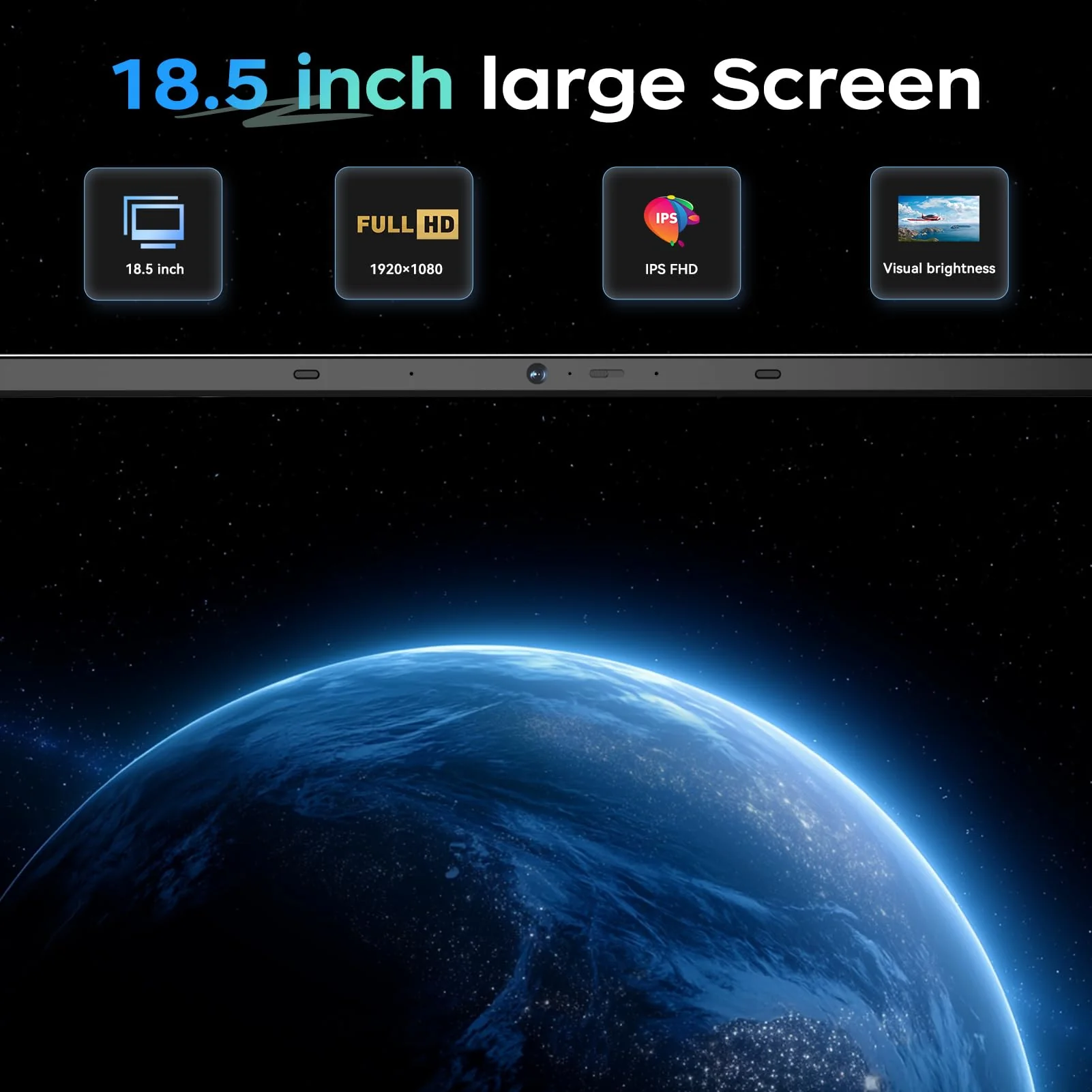 Tivique 18,5 Zoll Laptop,Twin Lake N150 (bis zu 3,6 GHz),8000mAh,16 GB DDR4 512 GB SSD bis zu 2 TB, 1920 x 1080 IPS Full HD Laptop, BT5.0, HDMI, Typ-C, 180° Öffnen und Schließen - Image 6