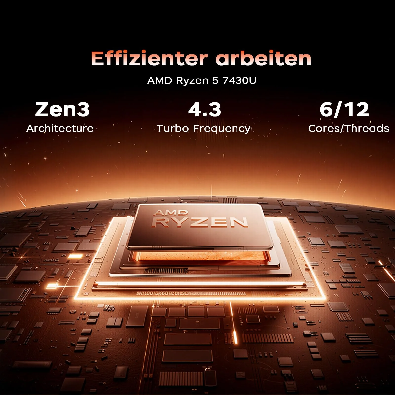 Tivique Laptop,15,6 Zoll,Ryzen 7 7730U Prozessor,bis zu 4.5GHz,16 GB RAM 512 GB SSD,NVMe PCIe 3.0,Unterstützt 4 TB SSD-Erweiterung,Gaming Laptops, Leichtgewicht,WiFi6, HDMI - Image 8