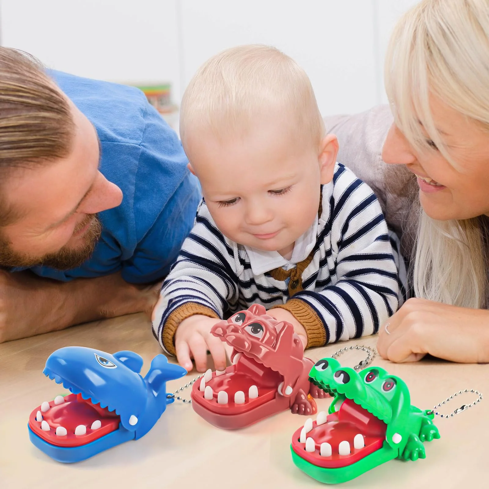 TIVUNORON Spielzeug Krokodil Zähne, 3 Stück Spaß Spielzeug Krokodil Zähne, Klein Croco Doc Spiel, Mini Croco Spiel für Familie Party Geschicklichkeitsspielzeug - Image 2