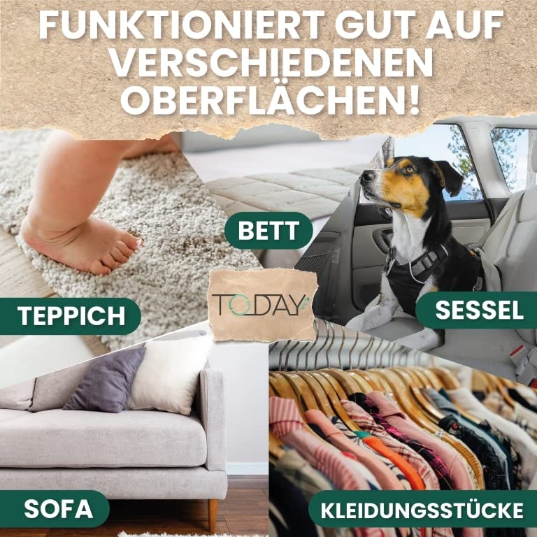 Today Eco - Fusselrolle 16 Rollen + Deckel + 2 Abroller 95% recyceltes Material - Fusselrolle Tierhaare Easy-Peel - Geeignet für Haare, Staub, Kleidung, Tierhare - Image 2