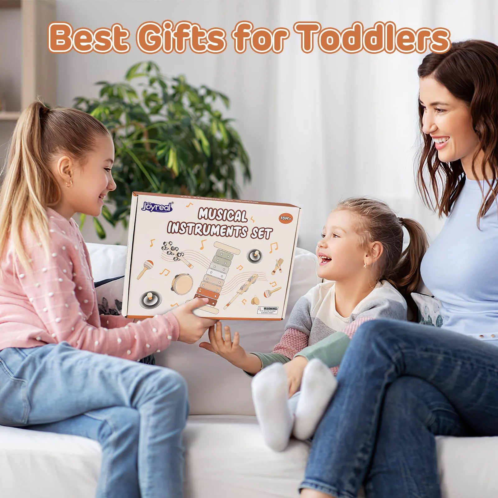 Toddler Musical Instruments, Neutral Colours Montessori Wooden Musical Instruments for Toddlers from 18m-3 Years, Children's Instruments Toy, Christmas and Birthday Gift for 18M-3-5 Years - Image 2