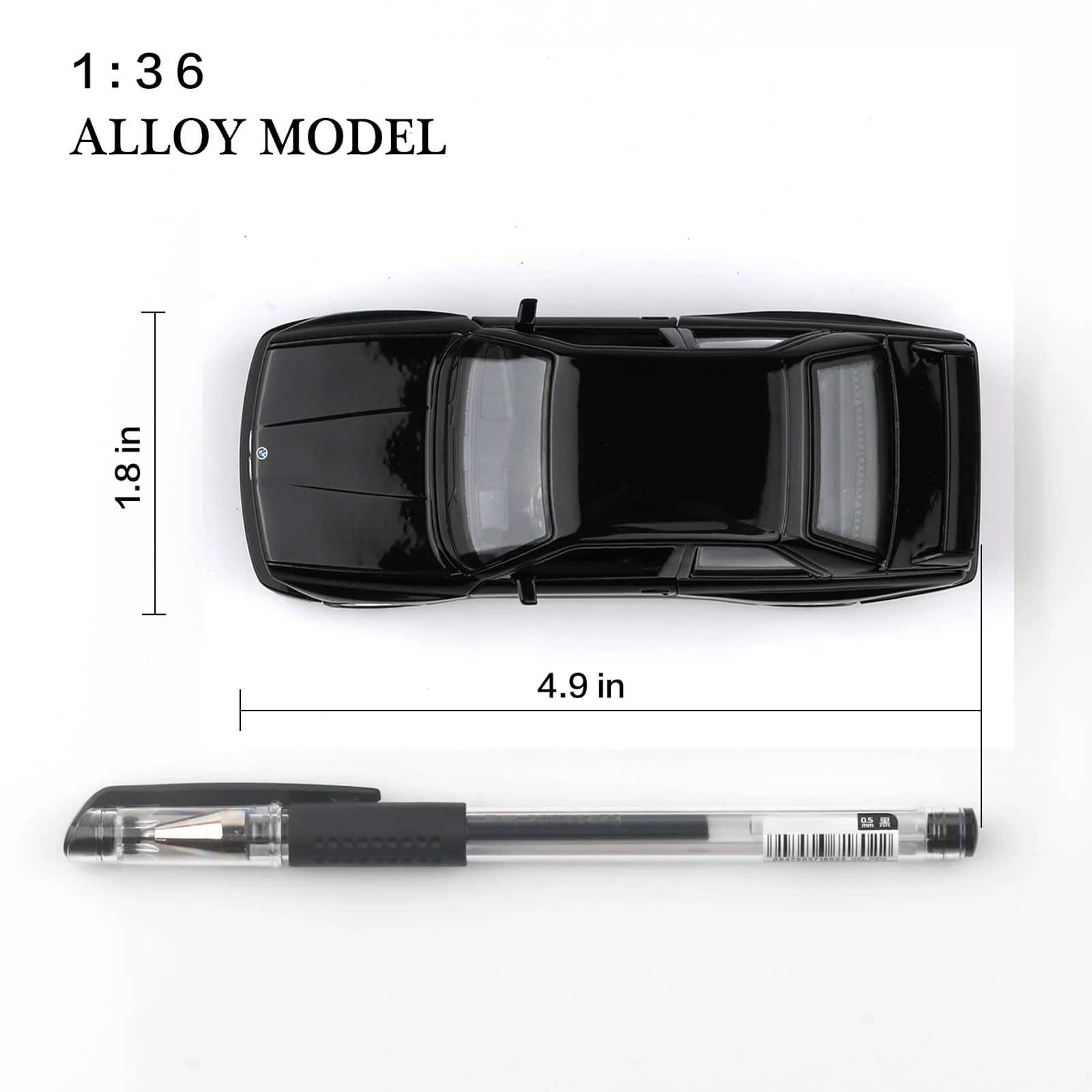 TOKAXI 1/36 Maßstab BMW M3 Diecast Modellautos, Rückziehfahrzeuge 1987 BMW E30 Spielzeugautos, Autos Geschenke für Jungen und Mädchen (Schwarz) - Image 6