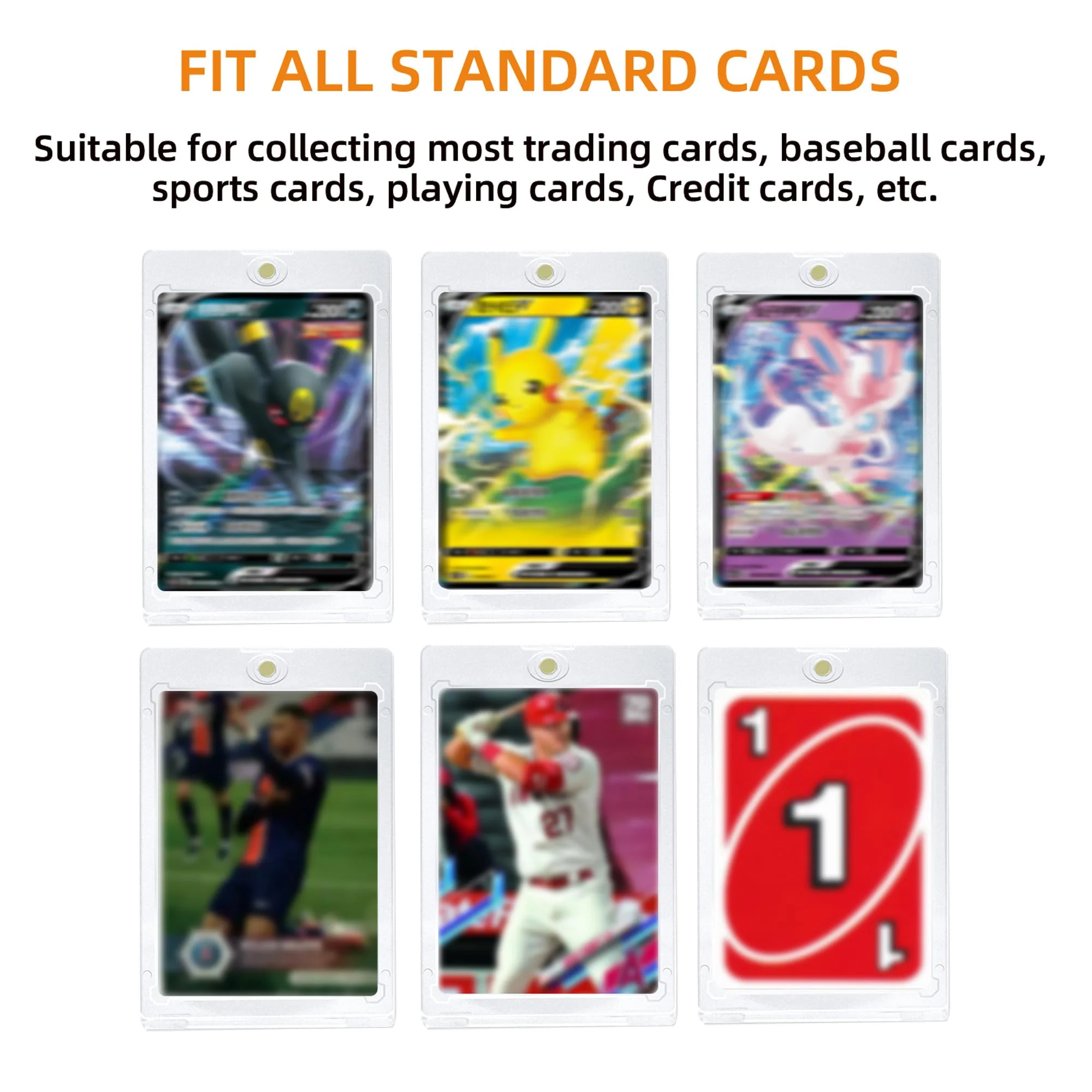 Tolesum 10PCS 35PT Magnetic Card Holder Sammelkarten Hüllen UV-Schutz Kunststoff Harte Kartenhüllen Halter Transparent Karten Sleeves für Yugioh,Magic, MTG, Sportkarten Sammlung - Image 3
