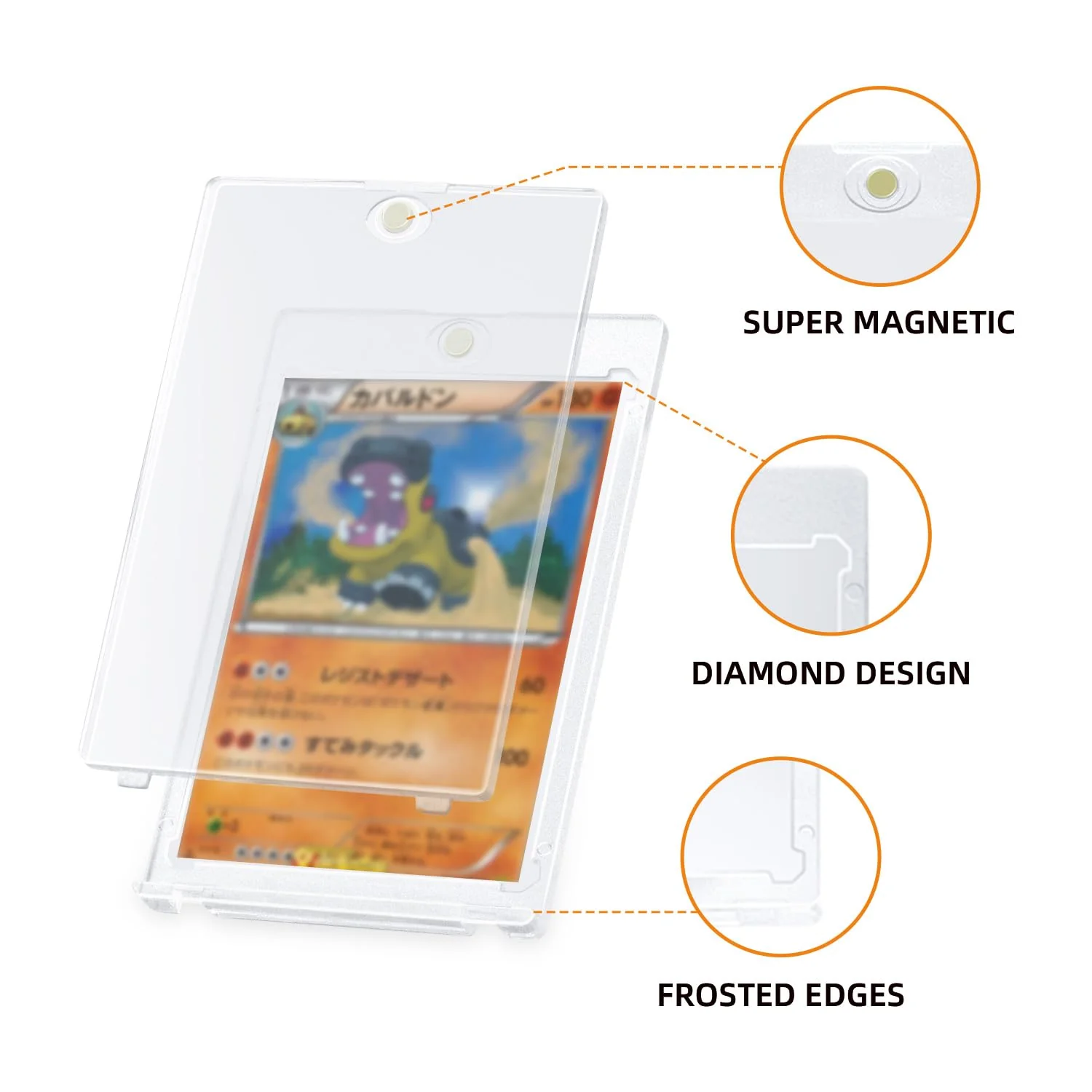 Tolesum 10PCS 35PT Magnetic Card Holder Sammelkarten Hüllen UV-Schutz Kunststoff Harte Kartenhüllen Halter Transparent Karten Sleeves für Yugioh,Magic, MTG, Sportkarten Sammlung - Image 6