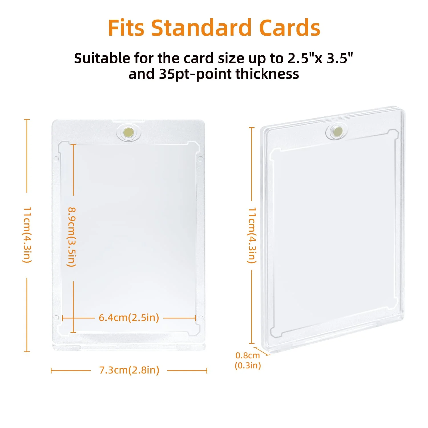Tolesum 10PCS 35PT Magnetic Card Holder Sammelkarten Hüllen UV-Schutz Kunststoff Harte Kartenhüllen Halter Transparent Karten Sleeves für Yugioh,Magic, MTG, Sportkarten Sammlung - Image 7