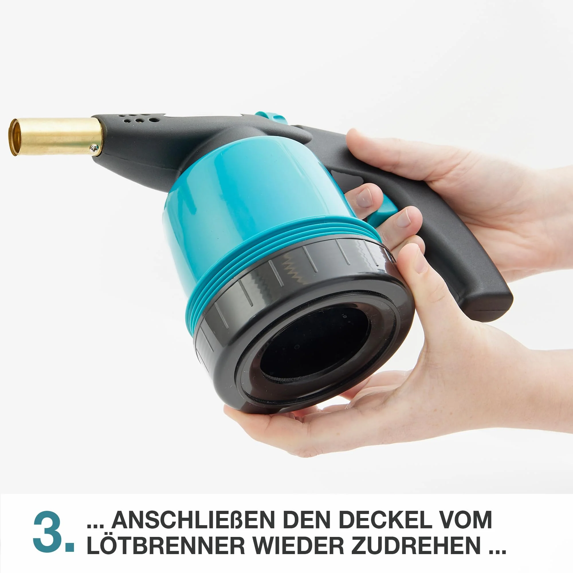 TOM Gas-Lötbrenner im Set – inkl. 4 x 190 g Universal Gaskartuschen – 1300°C – Lötlampe zum Weich- oder Hartlöten – Piezozündung – Bunsenbrenner Gasbrenner (Lötbrenner mit 4 Gaskartuschen) - Image 7